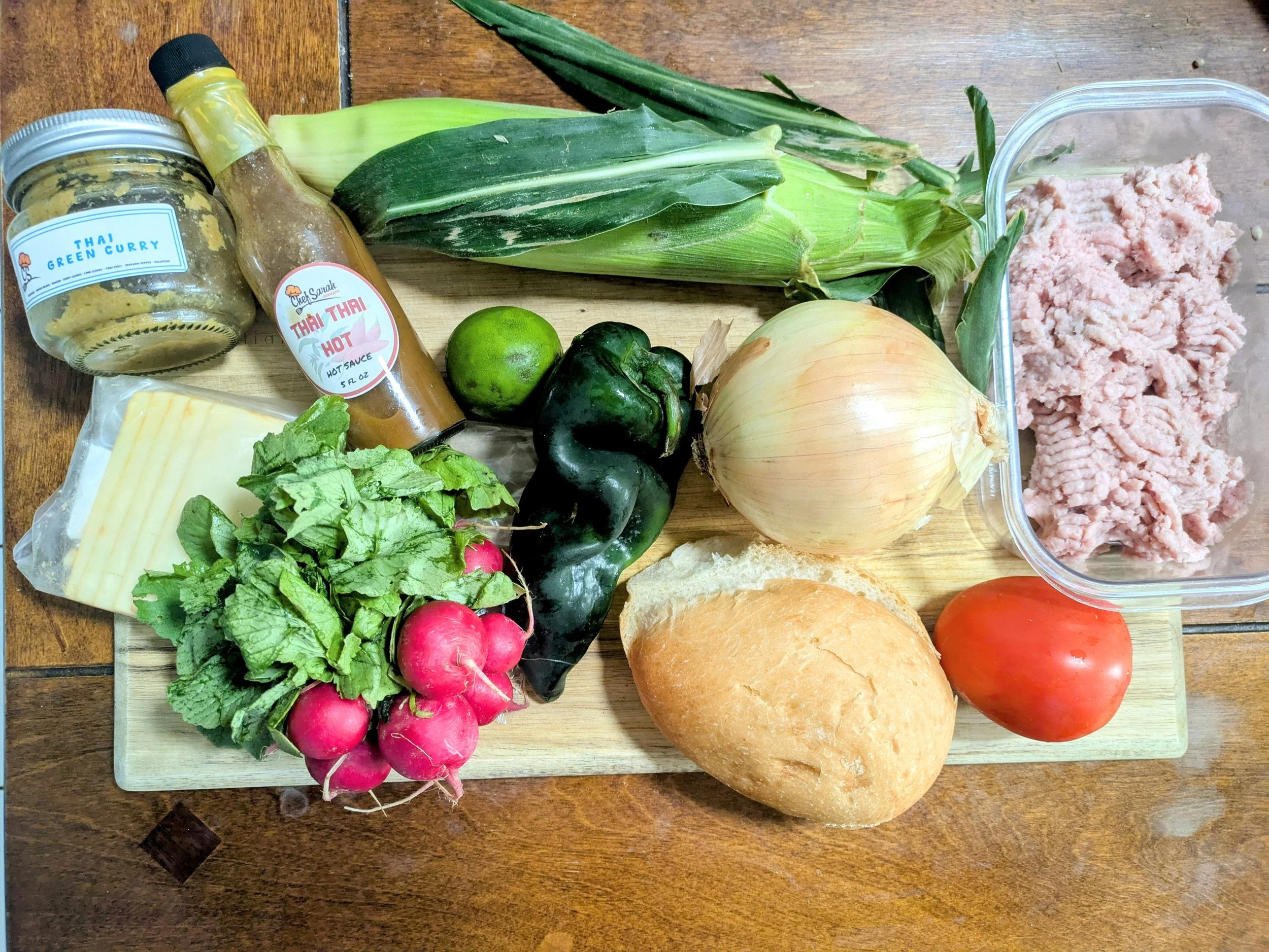 Thai Green Curry Torta with a Corn and Radish Salad  Chef Sarah