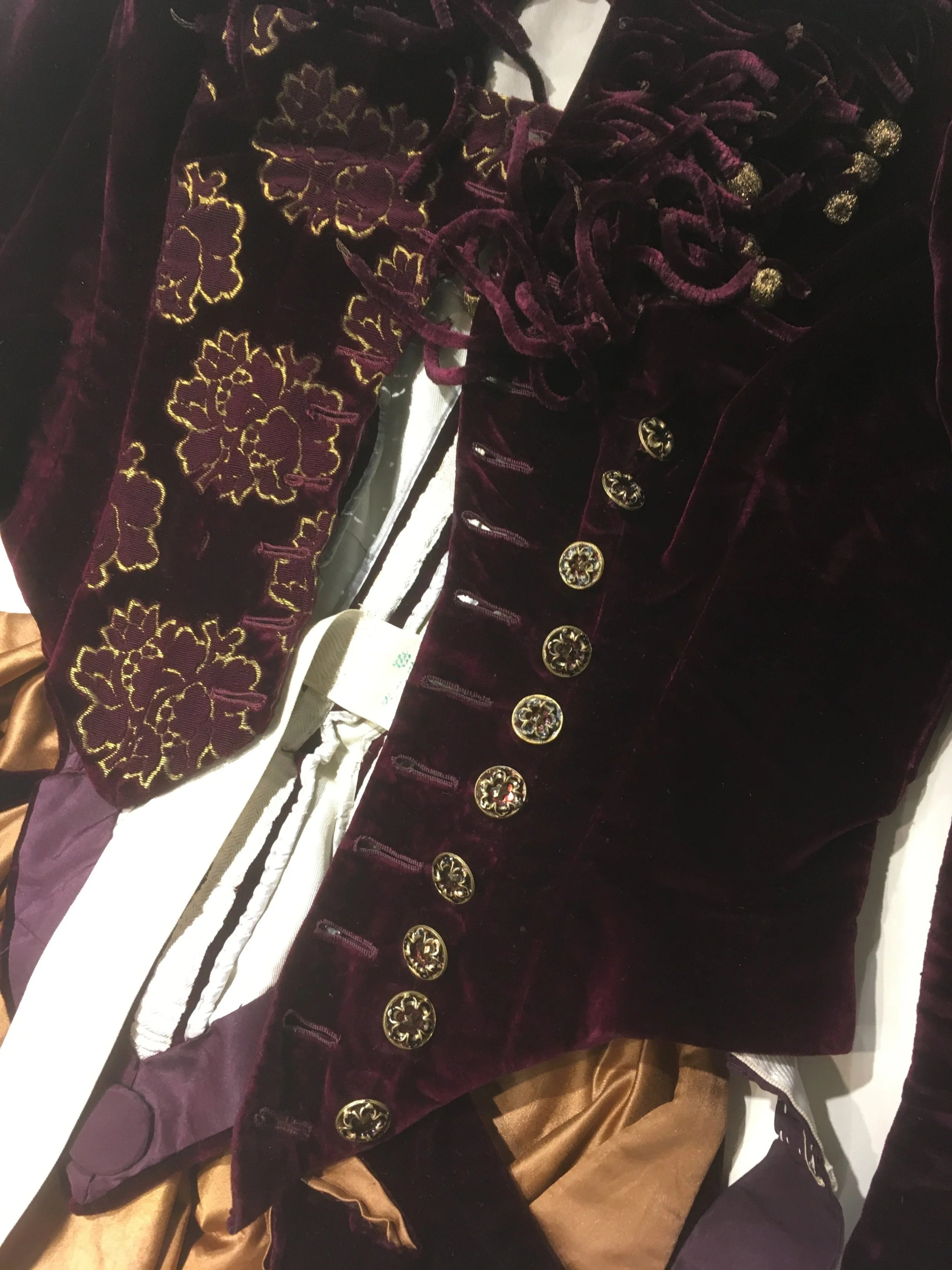 Buttons were sewn on.