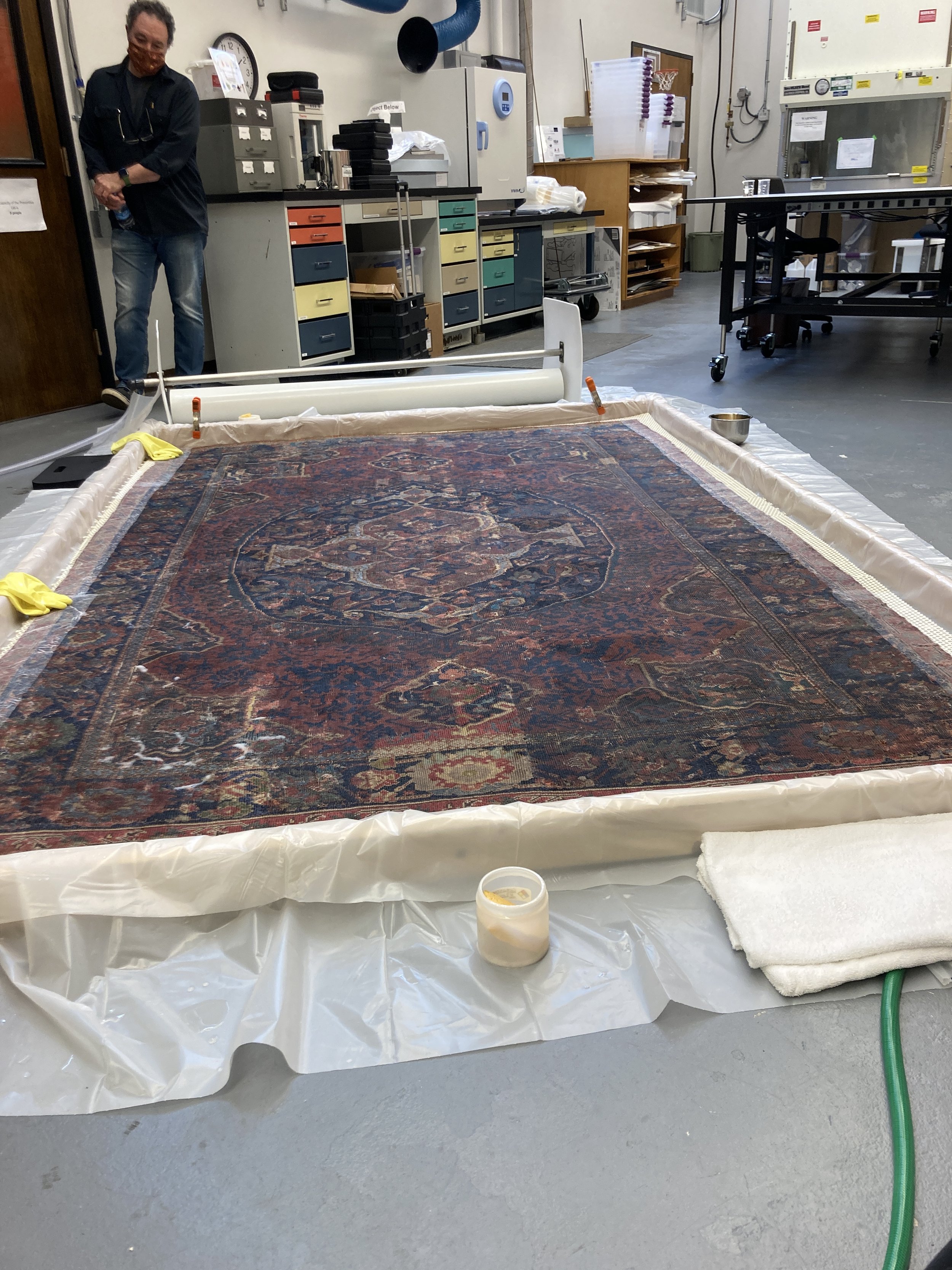 The rug is ready to go