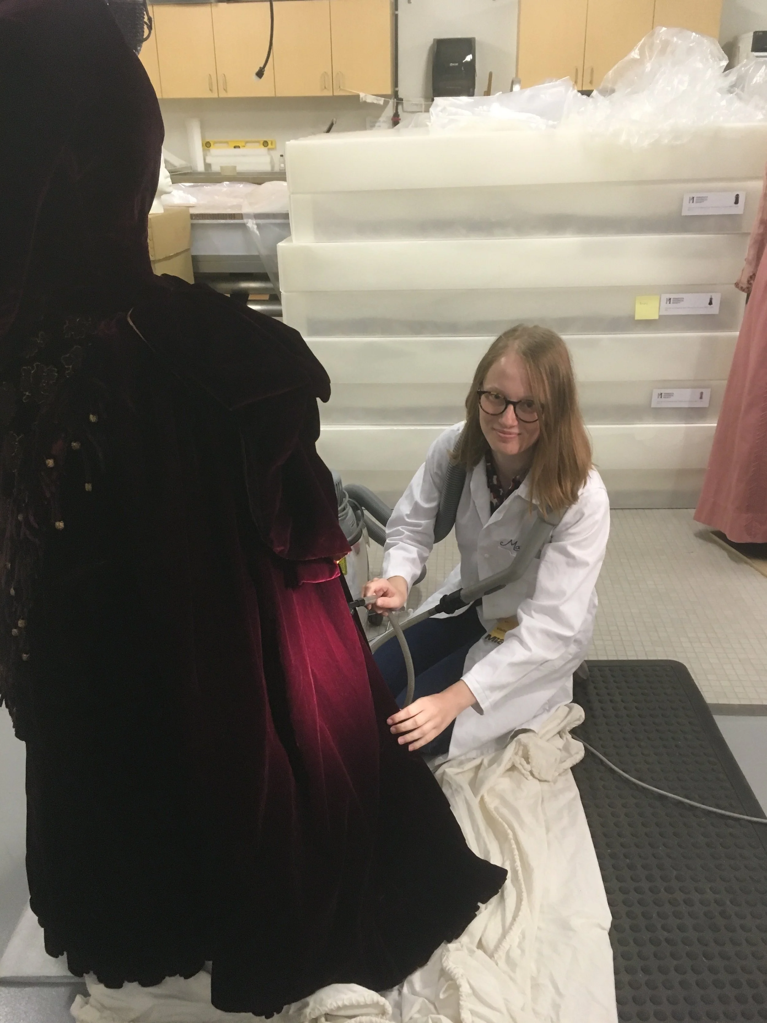 Final touches for exhibition.