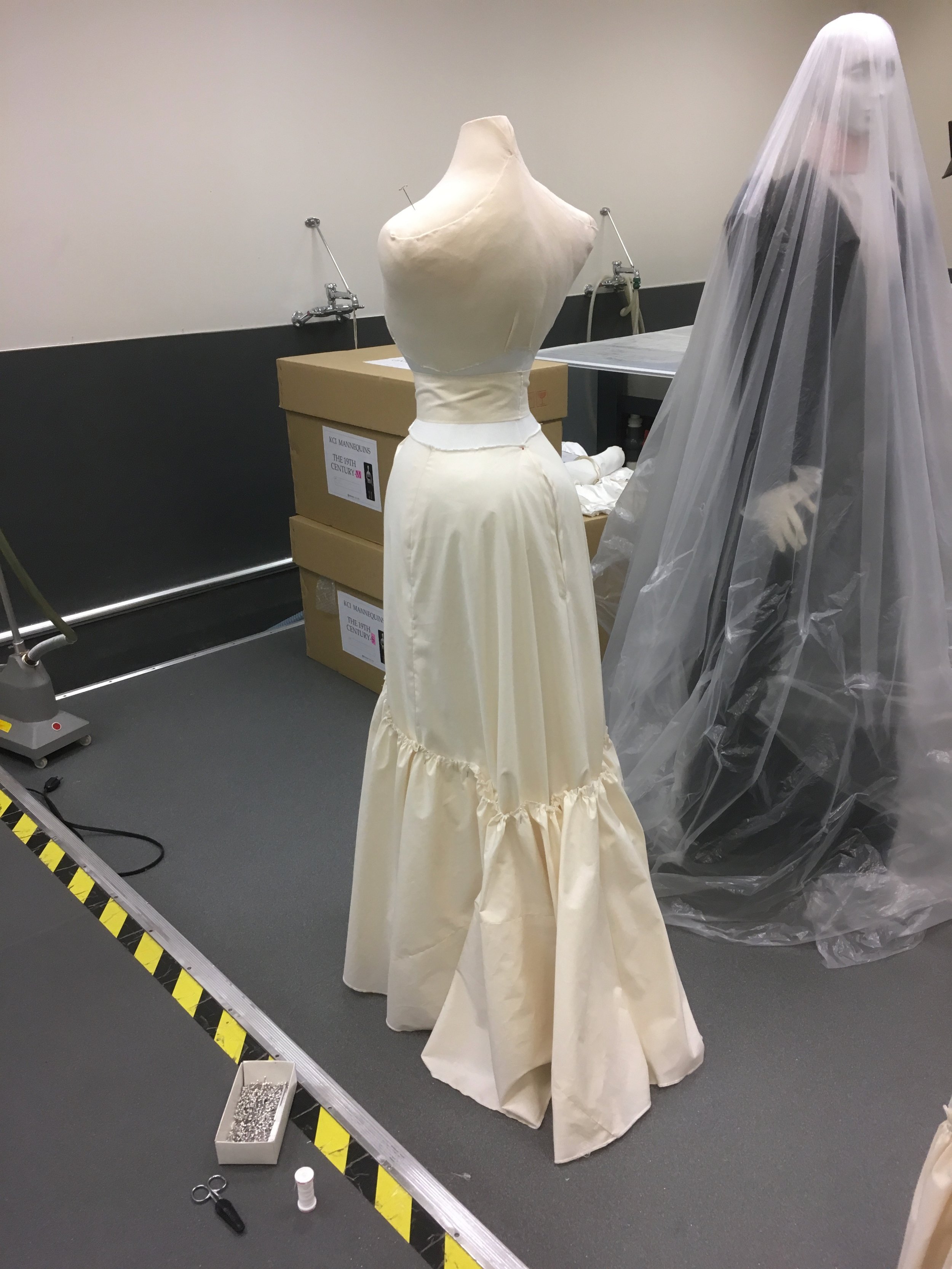 The petticoat was give a dramatic flounce!