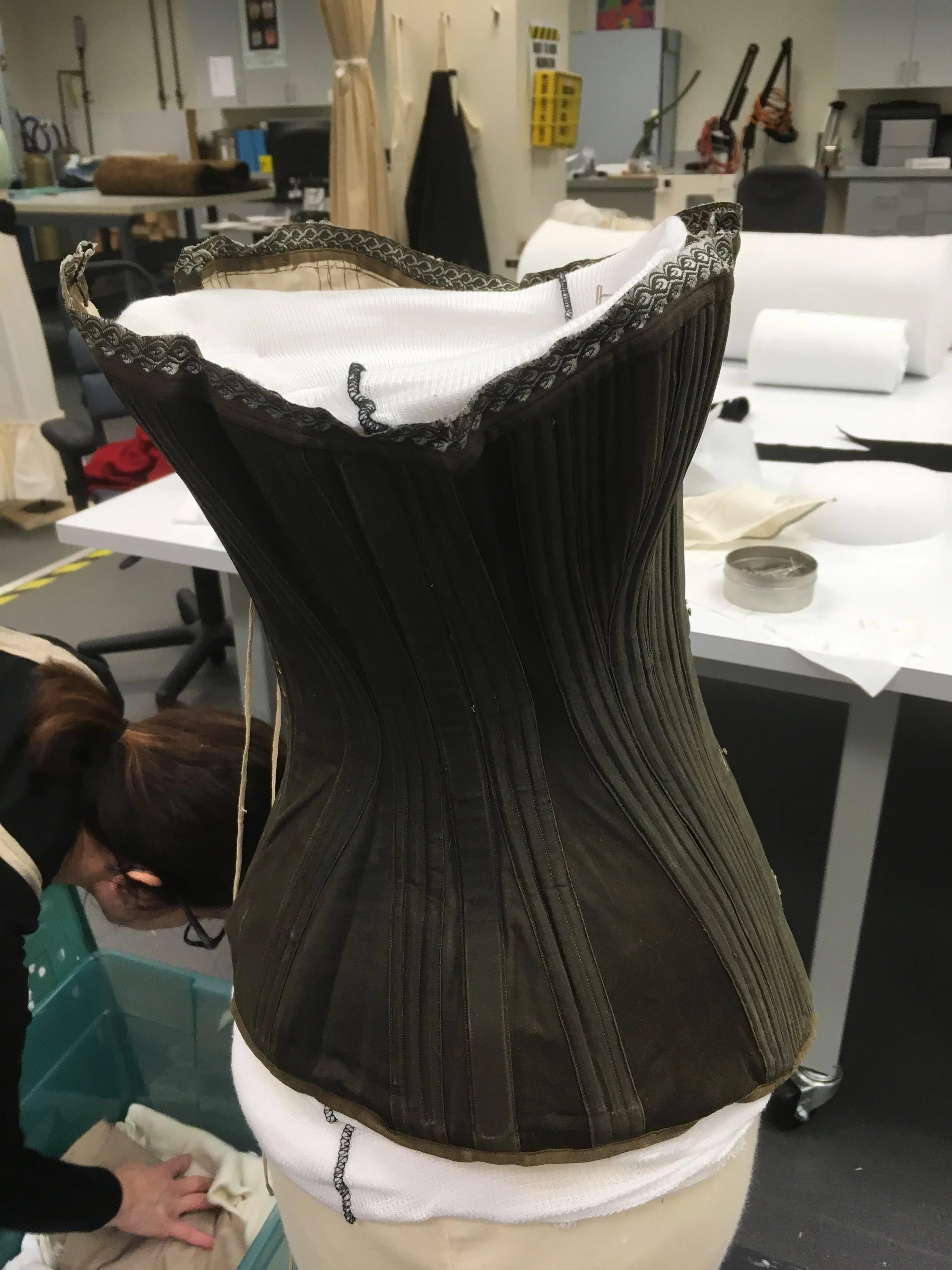 And found that the waist had expanded during the casting- so when it was cut down the bust collapsed.