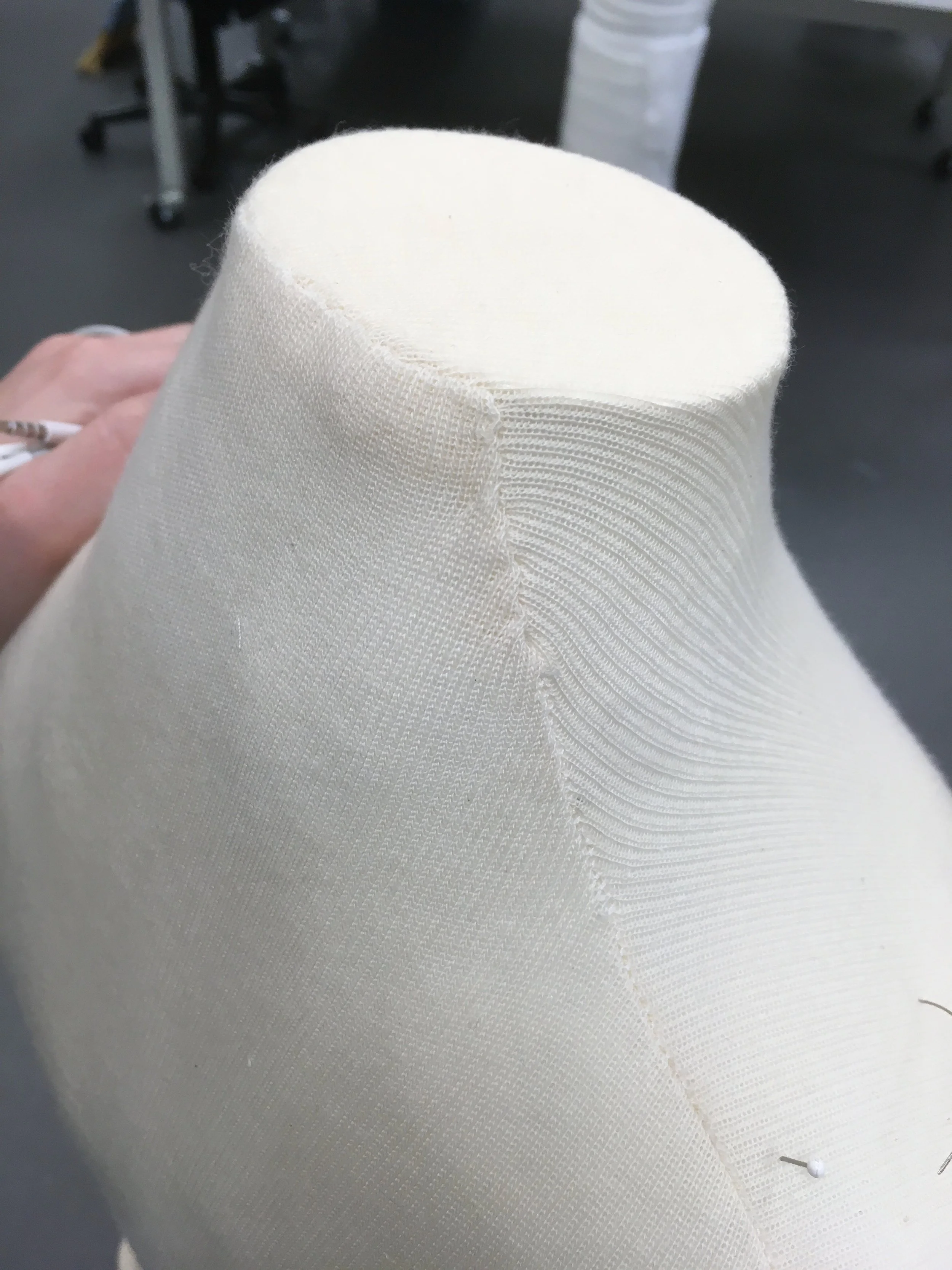 Can't forget the finish the neck with a nice card cap and neat hand sewing.