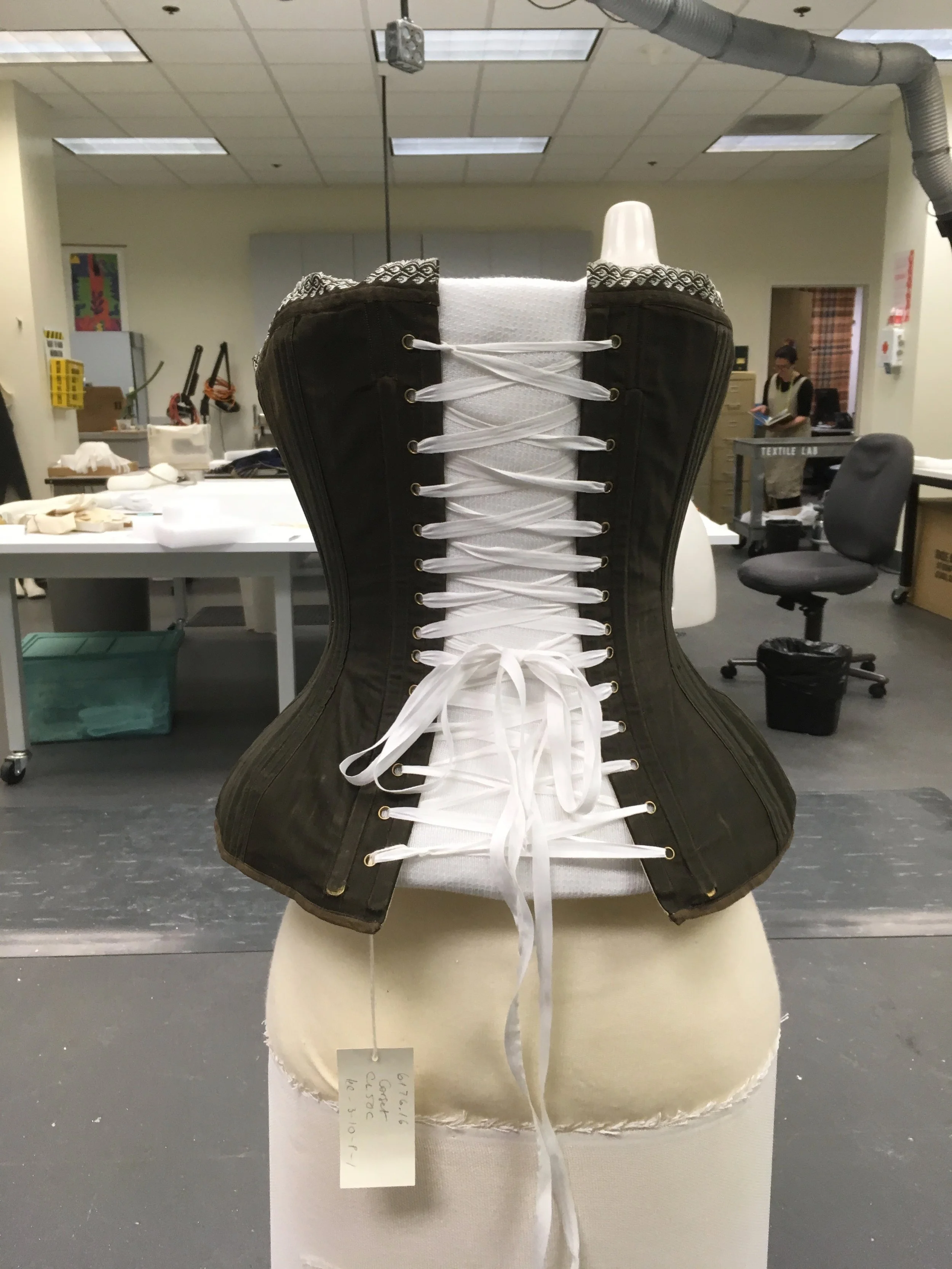 Padded with felt and fit the object.