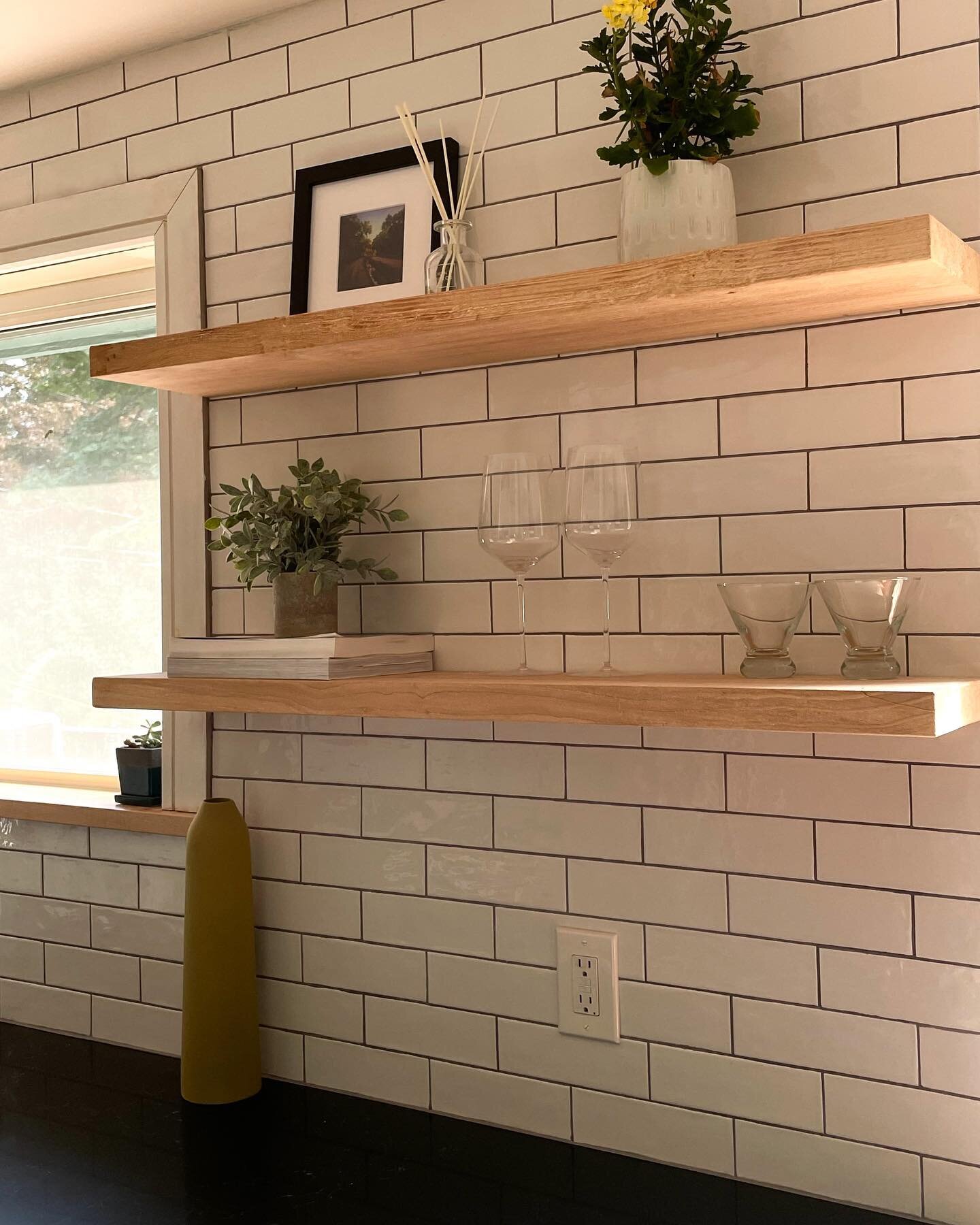 White tile always makes the kitchen look bright &amp; bigger!