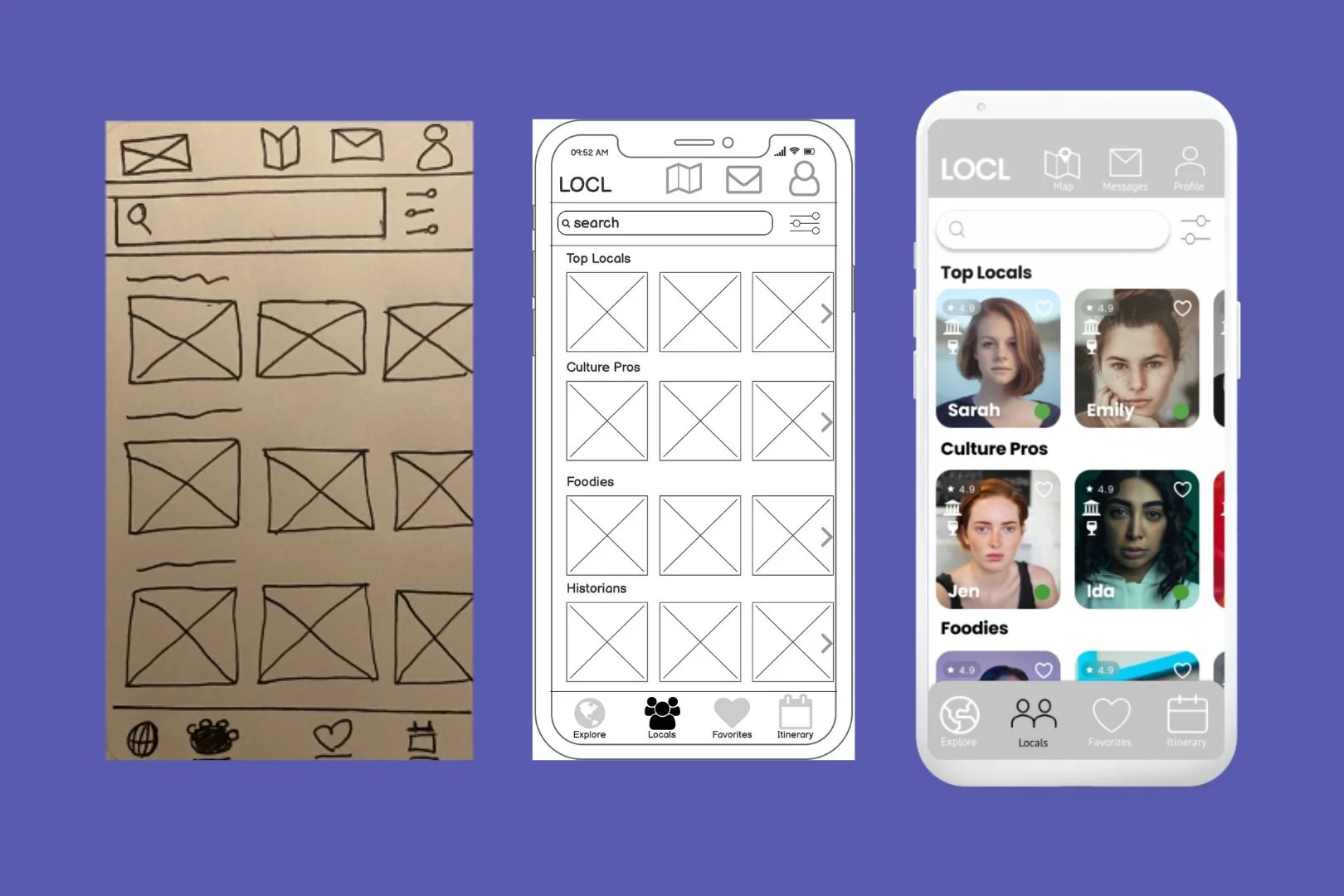 LOCL Wireframes - Local Experts