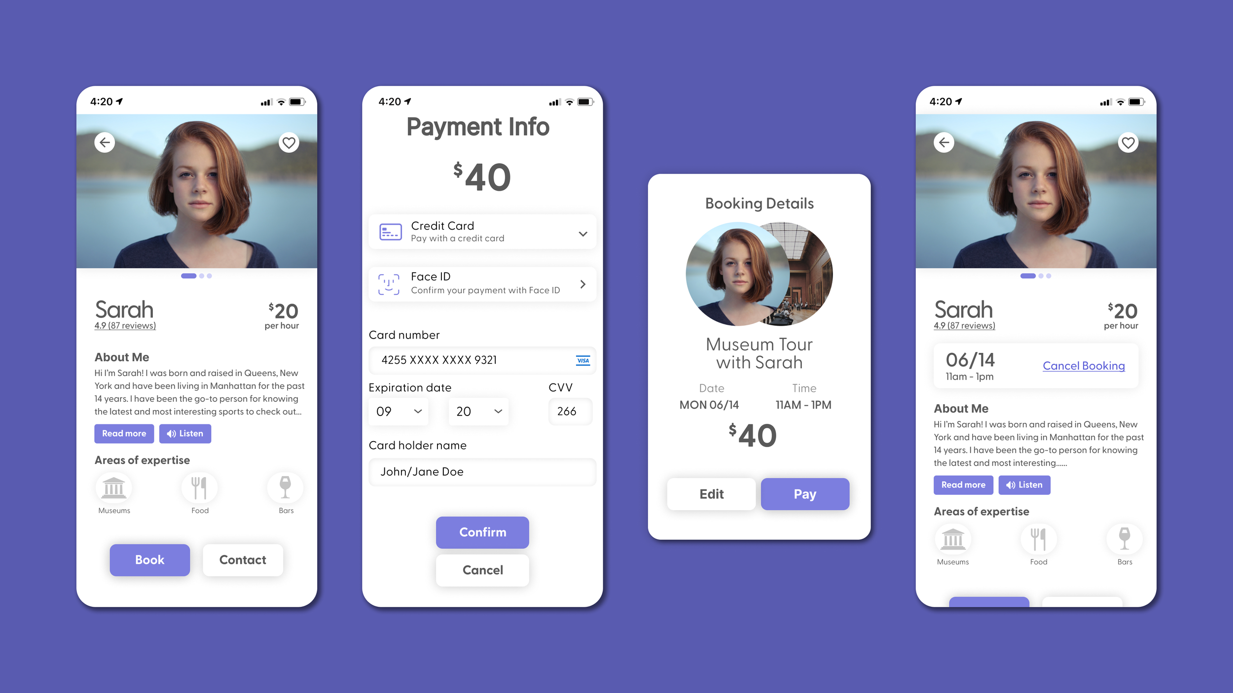 LOCL Refined Screens Booking