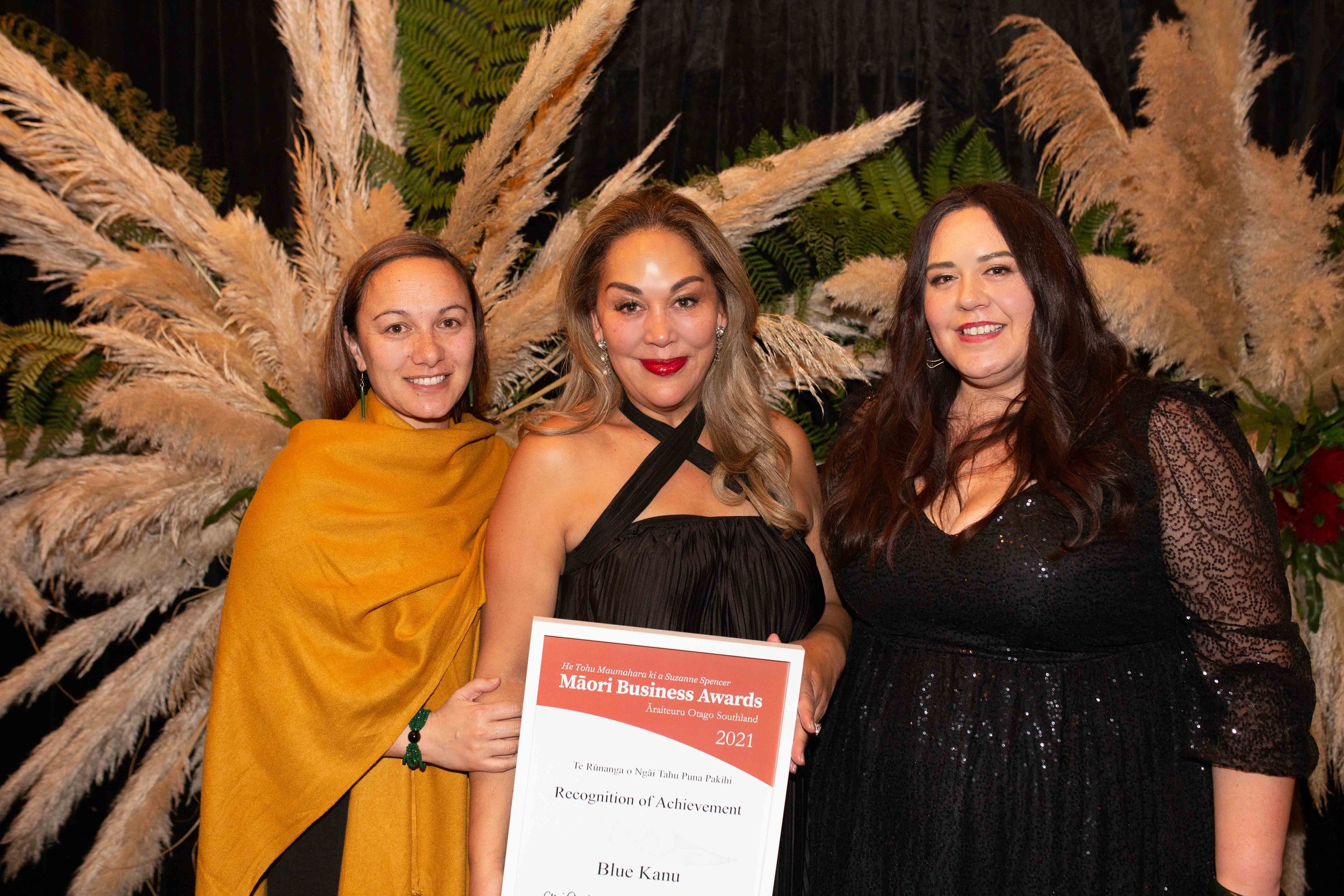  Ngāi Tahu Recognition of Achievement presented to Karen Hattaway, with Aimee Kaio (TRoNT) and Karmela Rapata 