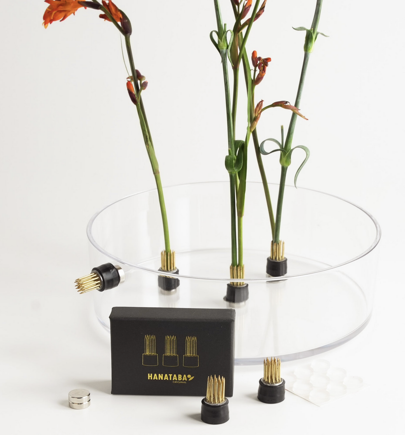 Mini Magnetic Kenzan (Box of 3) by Hanataba