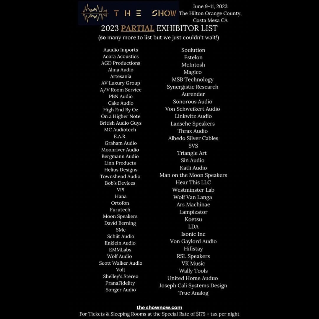 Will 🫵be at T.H.E. Show 2023?
🙌🏼🙌🏼🙌🏼🙌🏼🙌🏼🙌🏼🙌🏼🙌🏼🙌🏼🙌🏼
theshownow.com

Posted @withregram &bull; @thehomeentertainmentshow Happy May 1st everyone! Kicking off the new month, we are excited to share this partial exhibitor list with yo
