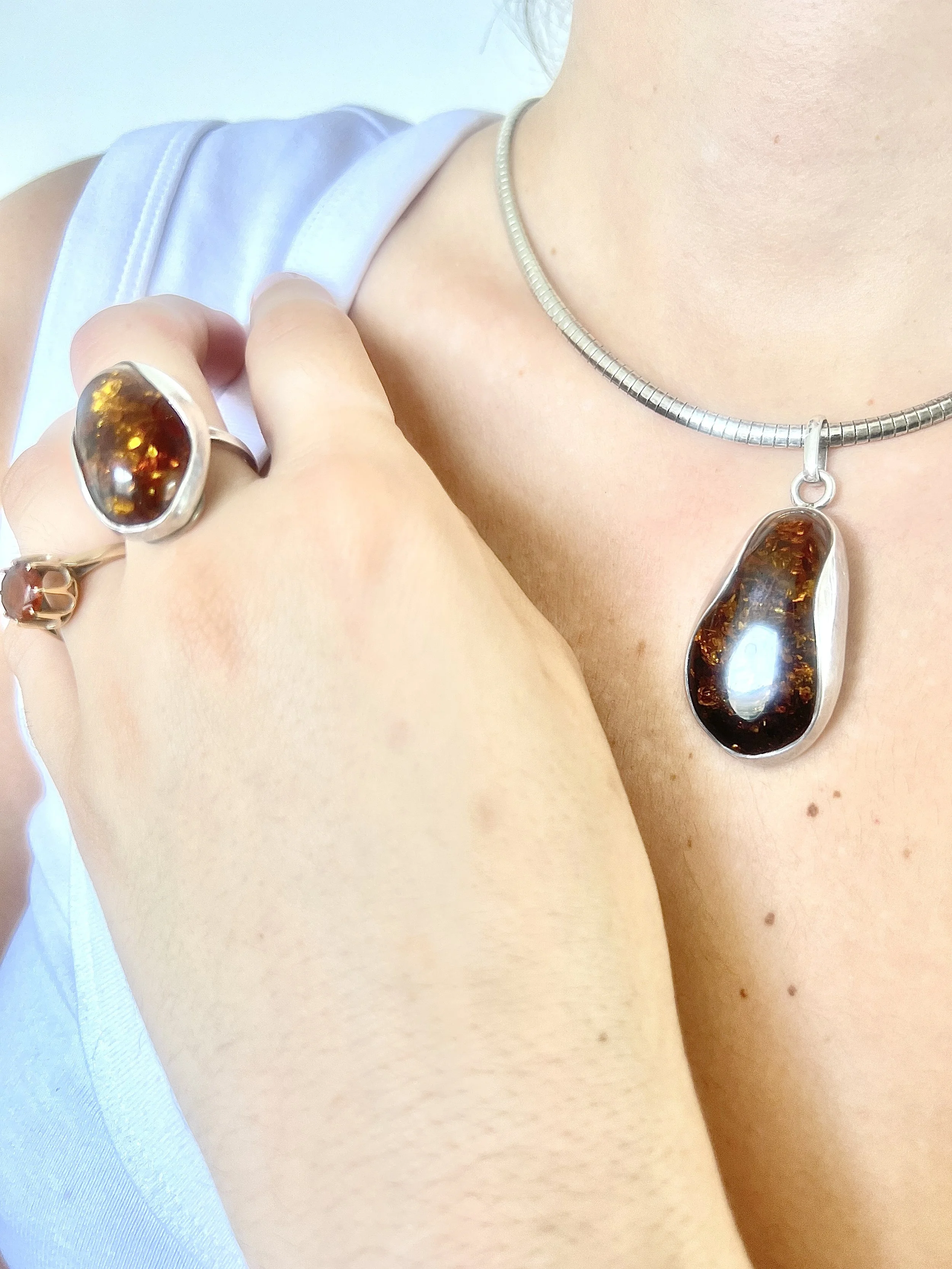 Sterling silver omega snake chain