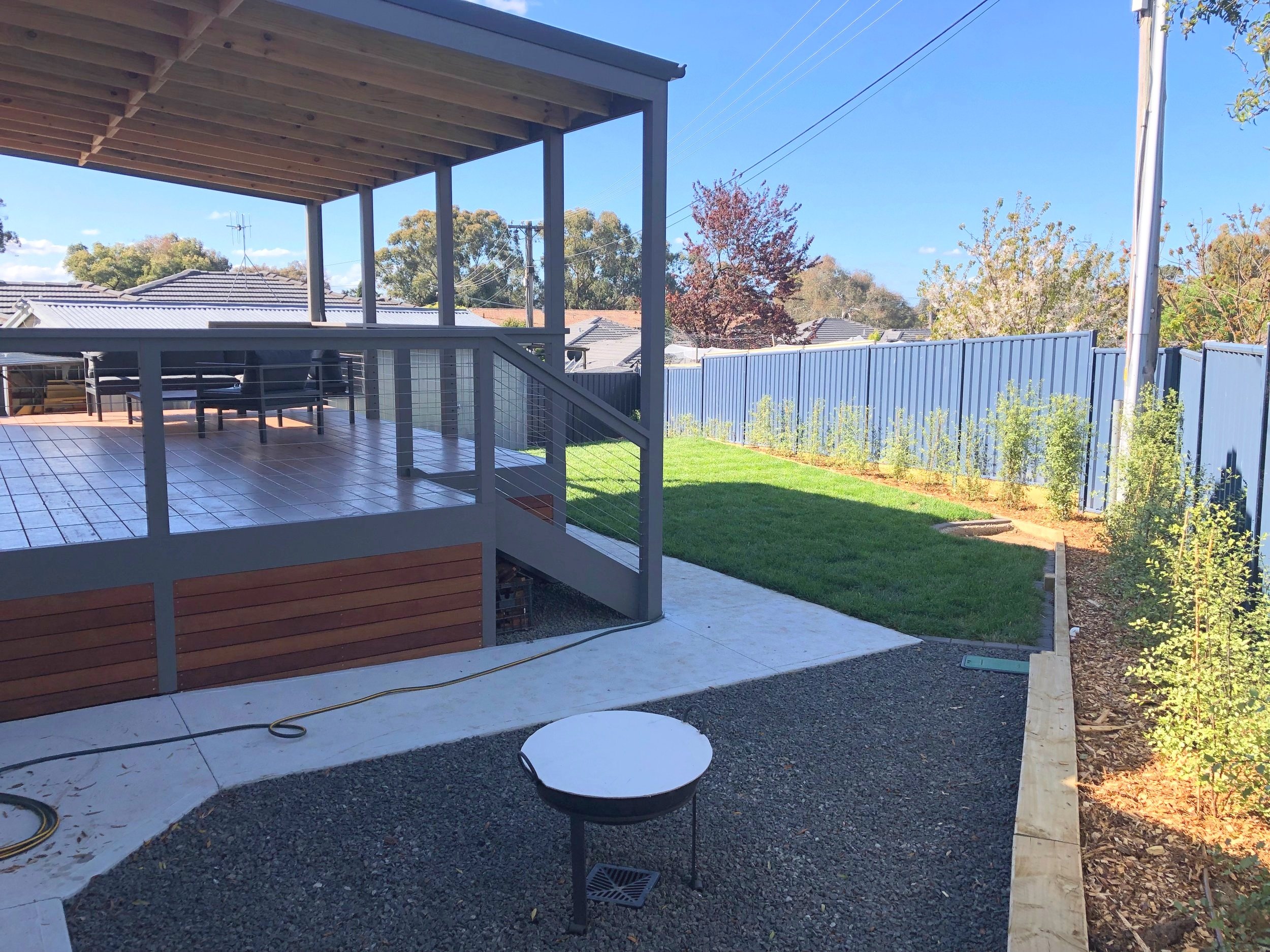 Complete - fire pit area
