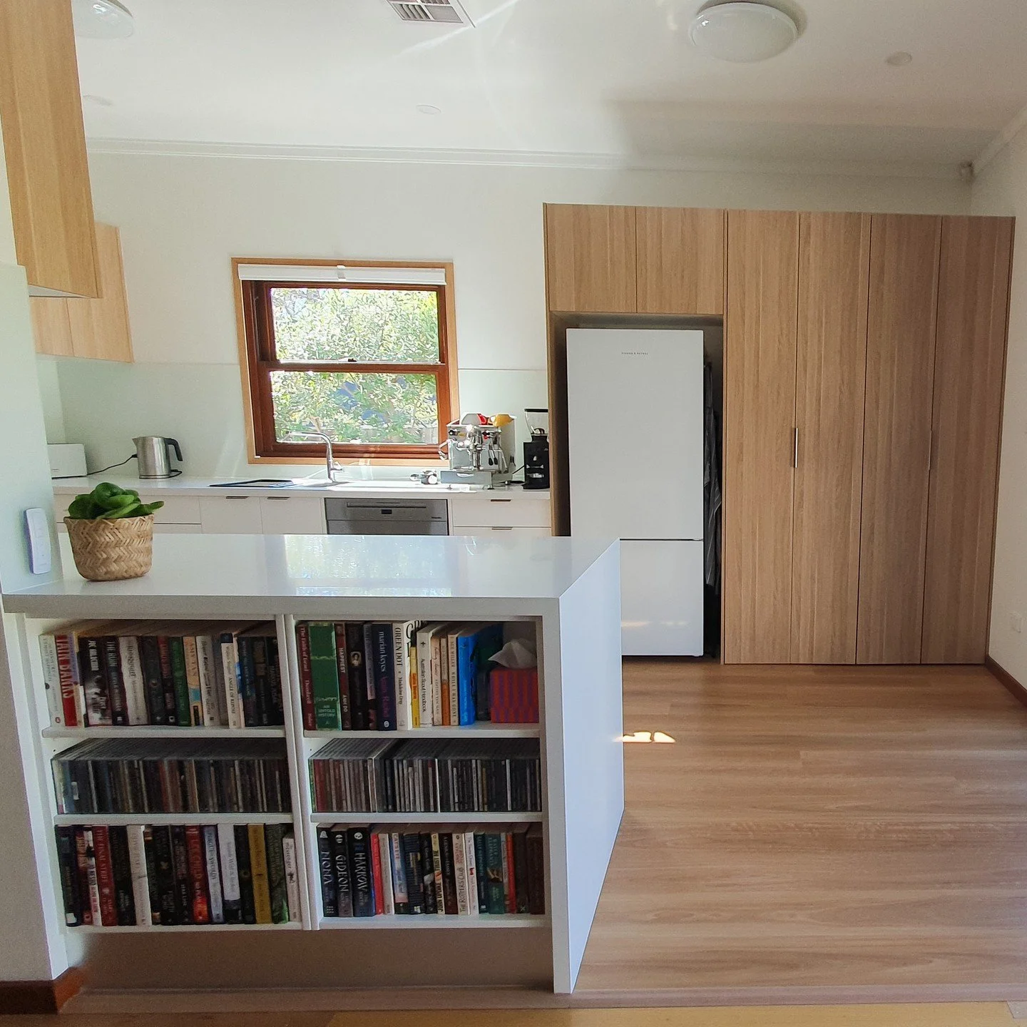 How good is this hidden laundry?! 🧼✨ ⁠
⁠
We completely gutted this Ainslie kitchen to create a light-filled space with an open kitchen, hidden laundry, and stunning glass doors! 🤩⁠
⁠
Check out the transformation process ➡️⁠
.⁠
.⁠
.⁠
.⁠
.⁠
#canberra