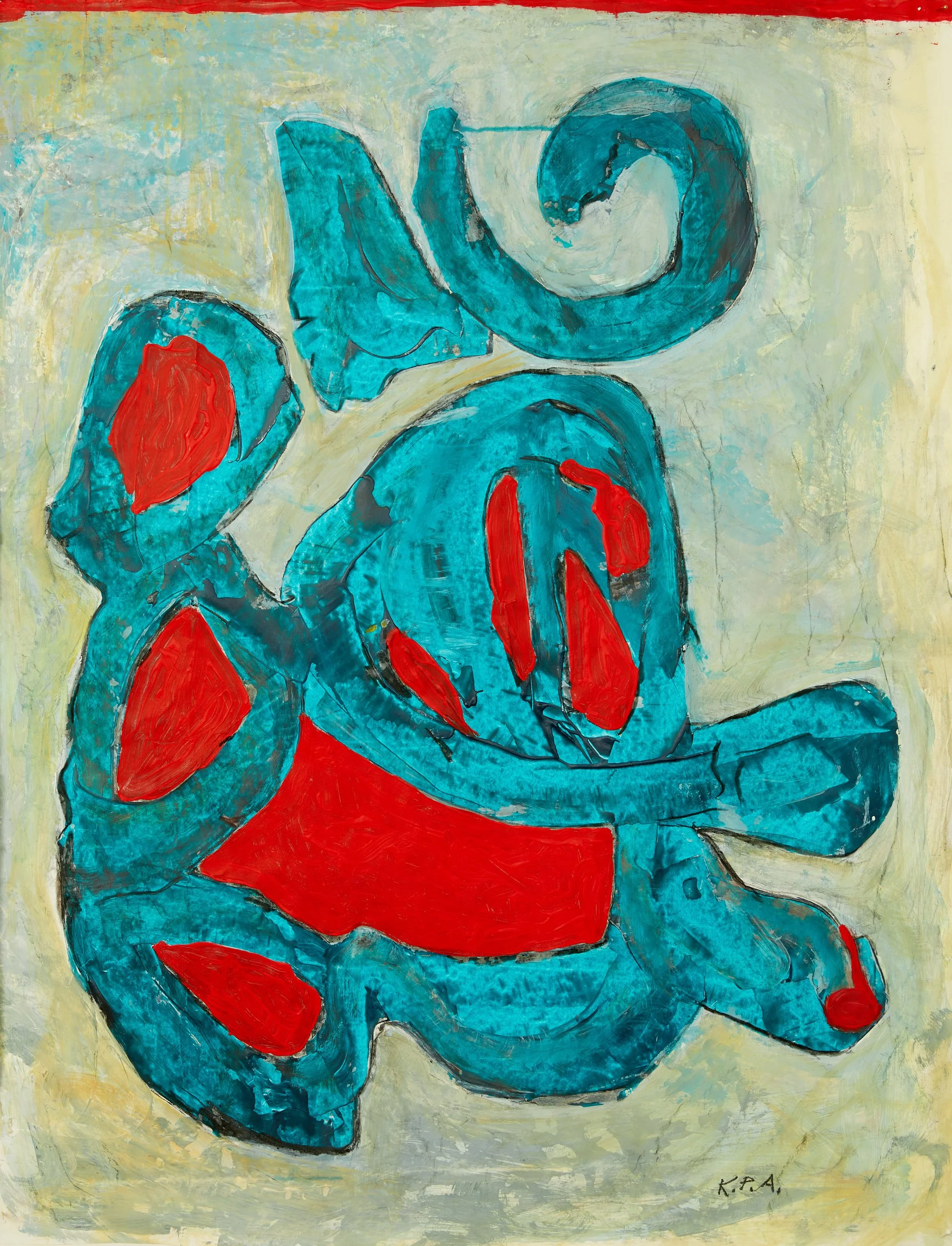 "A fixed rate - relation"
Acrylic paint on paper.
98 x 80 cm.
Solid oak frame, passepartout and Groglass, 70 % artglass.