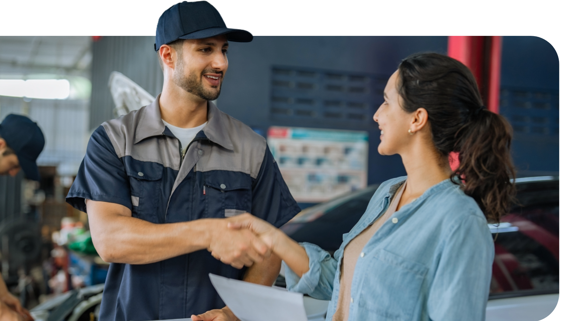 Servicetekniker og kunde