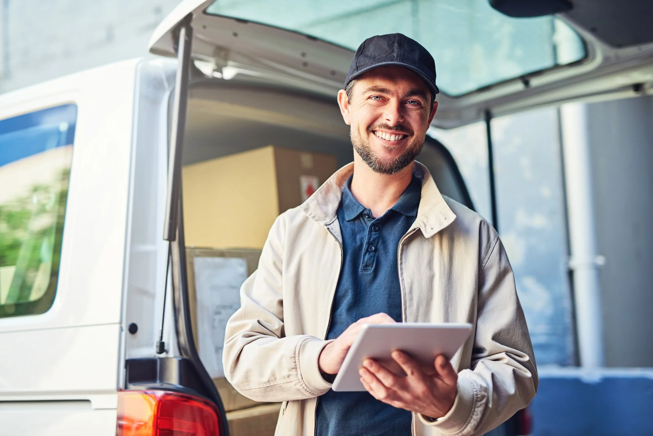 Service tekniker som bruker kundeportal