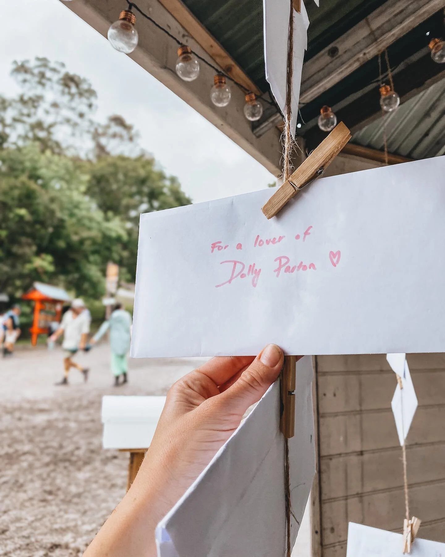 There&rsquo;s a whole lotta love at @woodfordfolkfestival ✉️ We&rsquo;re preaching the good word of our Patron Saint with the Dolly Parton Dance Party at the Bazaar tomorrow at 8pm ✨ See you there! #dollyparton #woodfordfolkfestival #linedancing #dan