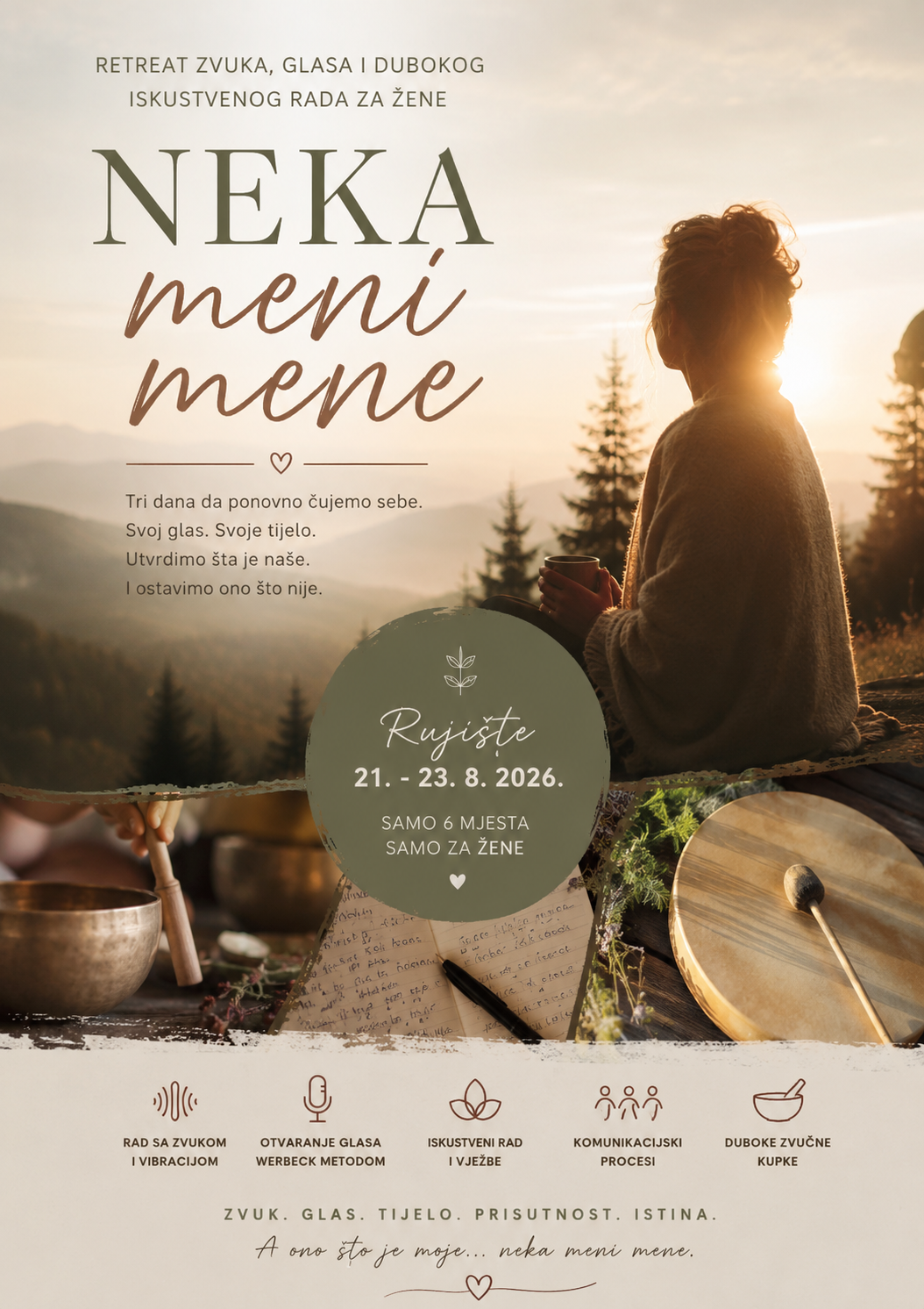 NEKA MENI MENE - Retreat zvuka, glasa i dubokog iskustvenog rada za žene