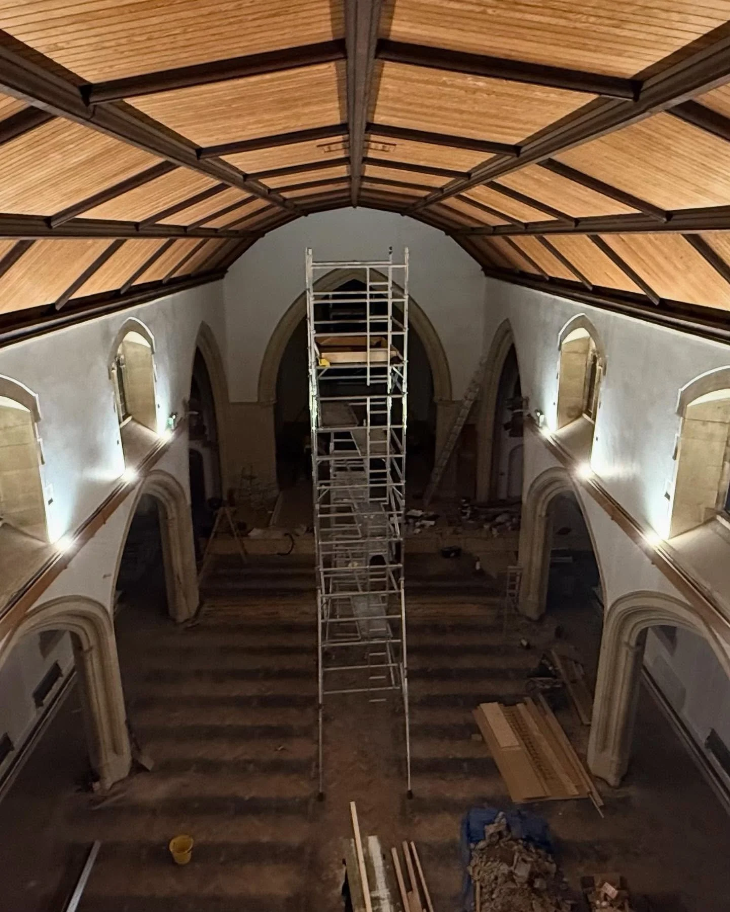 It's been a busy week for the worship space refurb. Lots of great progress being made!