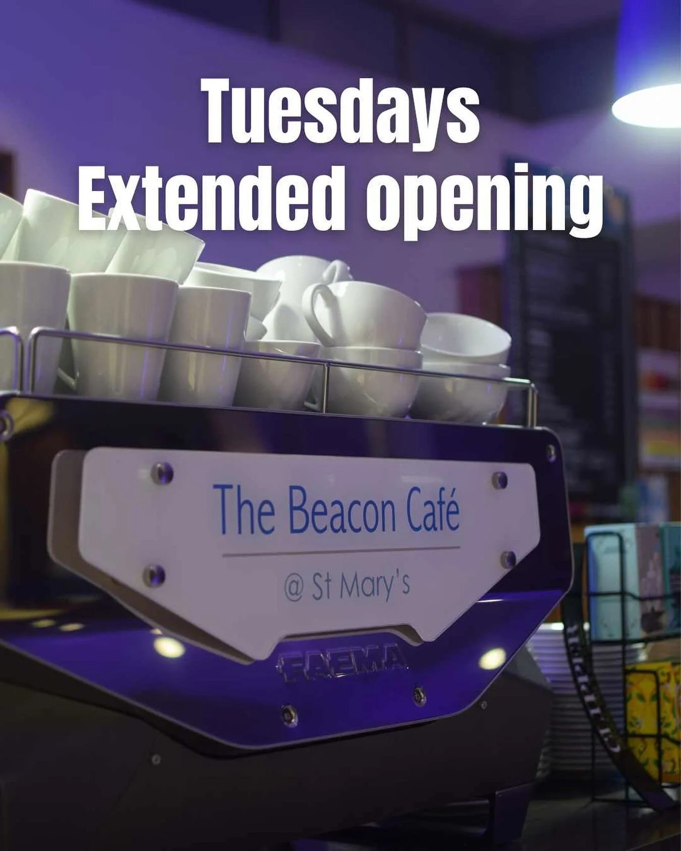 Did you know, our cafe has extended opening on Tuesdays in term time (to 4.30pm), so you can pop in for a cuppa and slice of cake and a breather after dropping off your little one at our after school club! 
It's also a great place to call in for an a