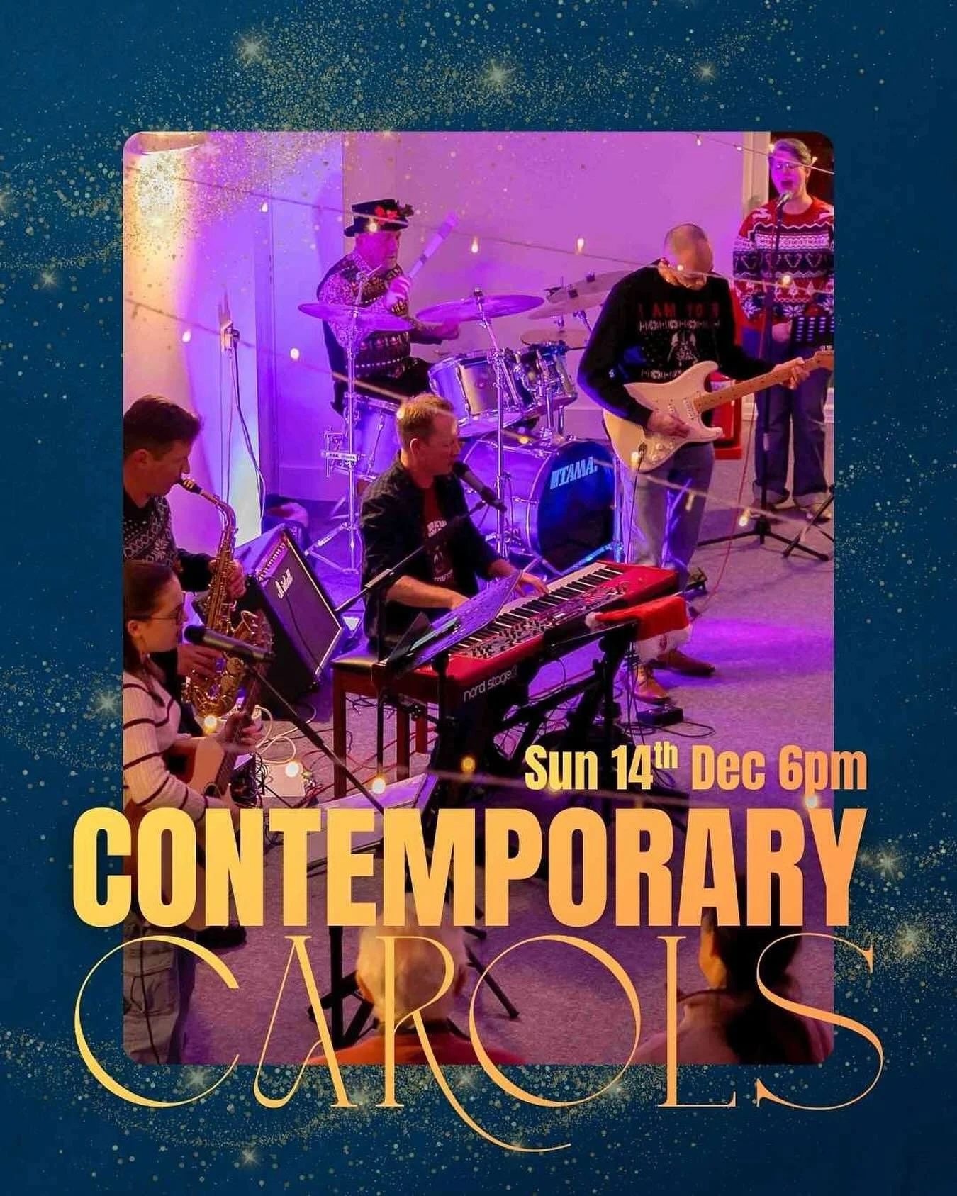 This Sunday at 6pm is Contemporary Carols! This will be a chilled time together with mulled wine, mince pies, a Christmas quiz and some carols to bring on the Christmas cheer! 
We would love to see you! 🍷 🥧 🎶