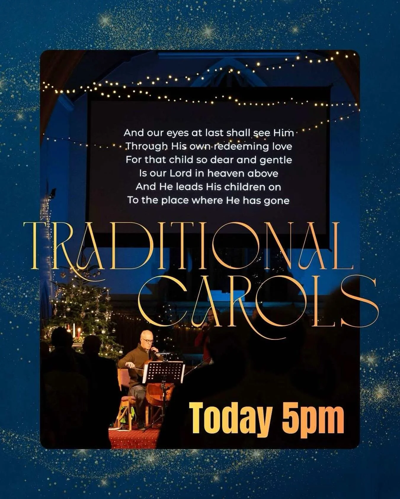 We're looking forward to seeing you at Traditional Carols today at 5pm. It's going to be a special night! ✨
