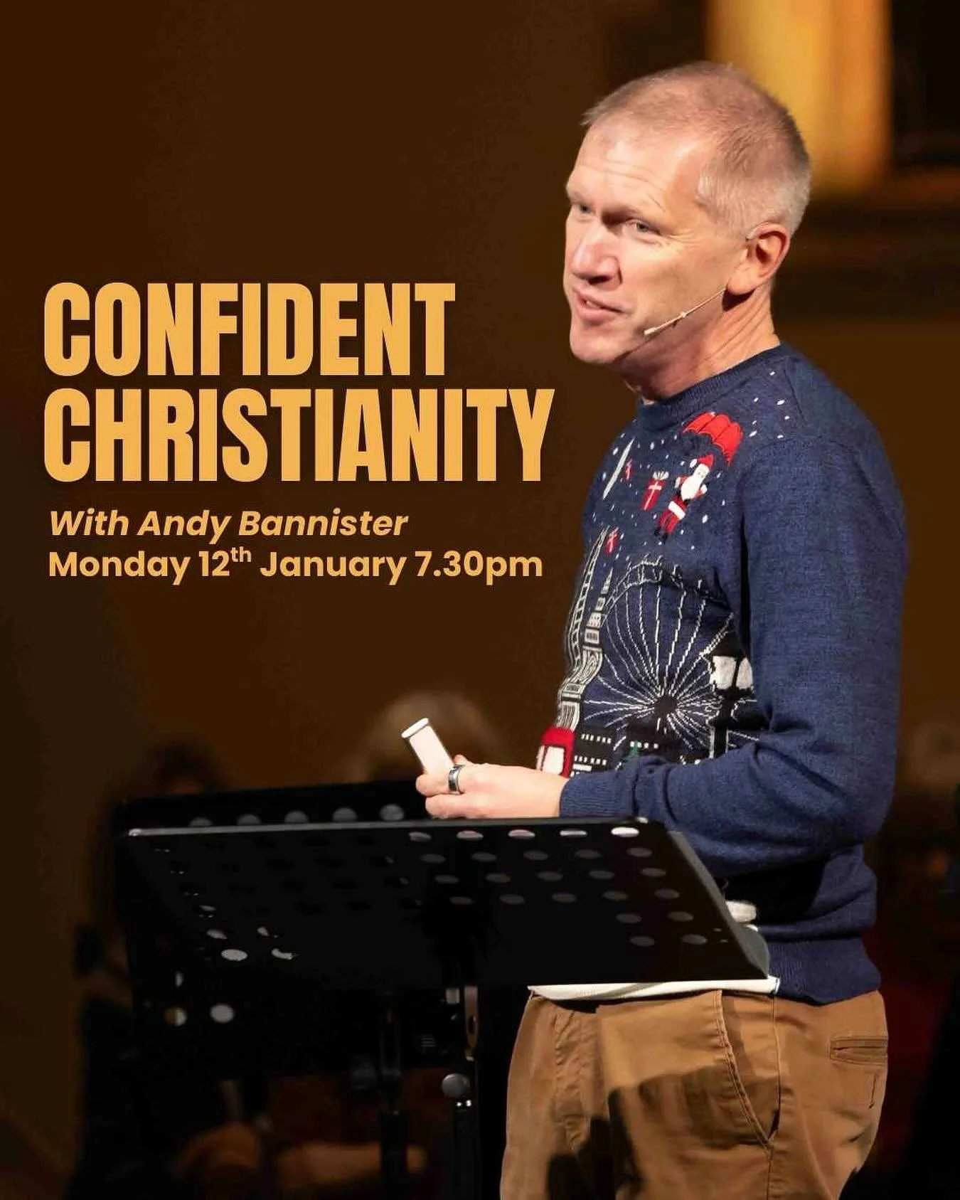 We've got Andy Bannister with us on Monday evening, talking about hope in a time of fear and having confidence in our faith and witness as we live out our purpose and calling. We would love to see you there!