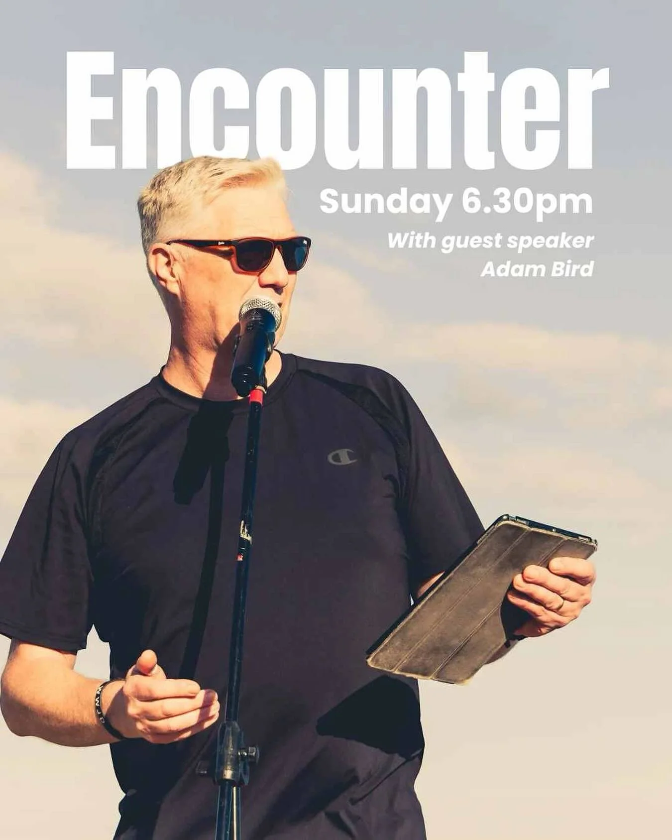 We're looking forward to having Adam Bird from @sunnyhillferndown joining us this Sunday for Encounter. Join us at 6.30pm for worship, a talk and time to wait on the Holy Spirit. It's going to be great!