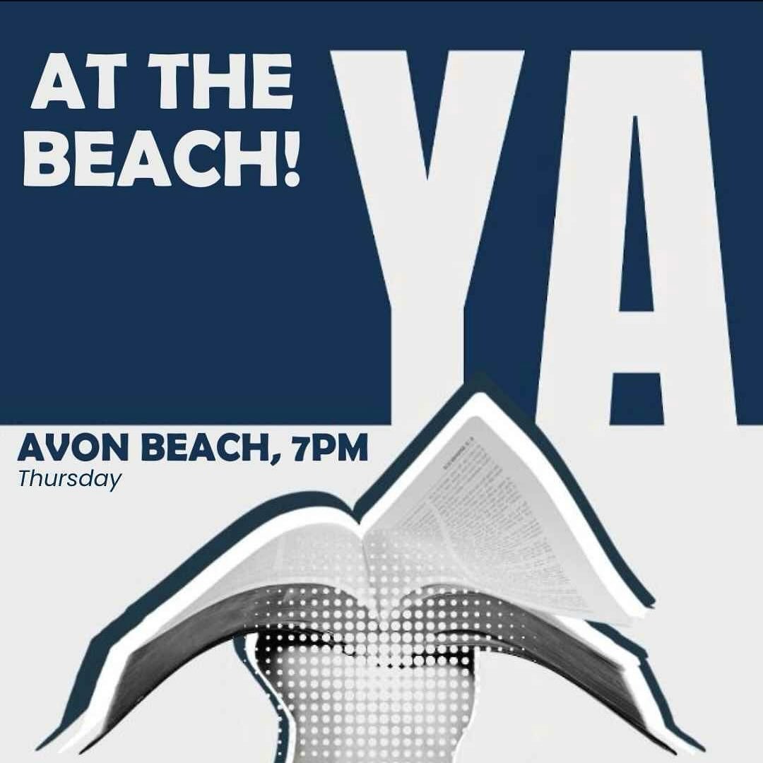 This Thursday Young Adults (18-30) group will be at Avon beach. We will meet for games, snacks and bible study in the evening sunshine. The group begins at 7pm and finishes roughly at 9pm. When you arrive at Avon we will be gathering in-front of the 