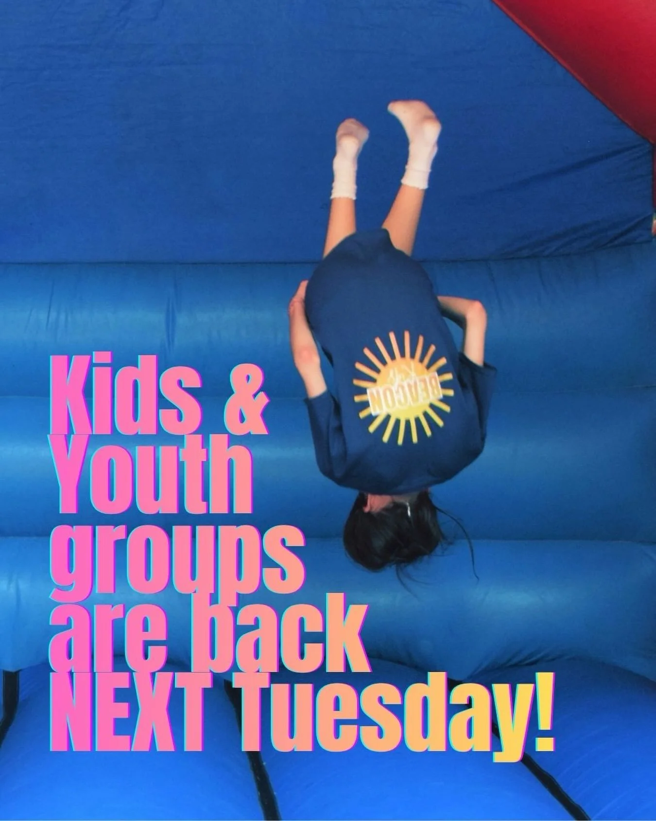 Just a reminder that our Tuesday children's and youth groups (Little Sheep, Frog, Fish and Youth) start back NEXT Tuesday (15th September). 
We can't wait to see everyone! 😁