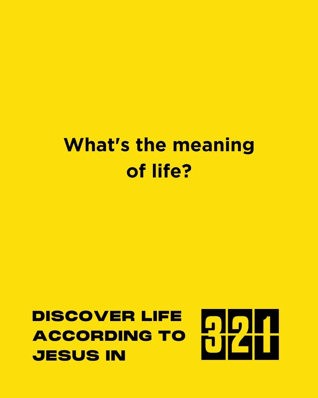 DISCOVER LIFE ACCORDING TO JESUS
Got questions about God, the world and you? Join us for the 3-2-1 course, starting on 28th September, for 4 sessions that look at questions of life and meaning and help us better understand God, the world and ourselve