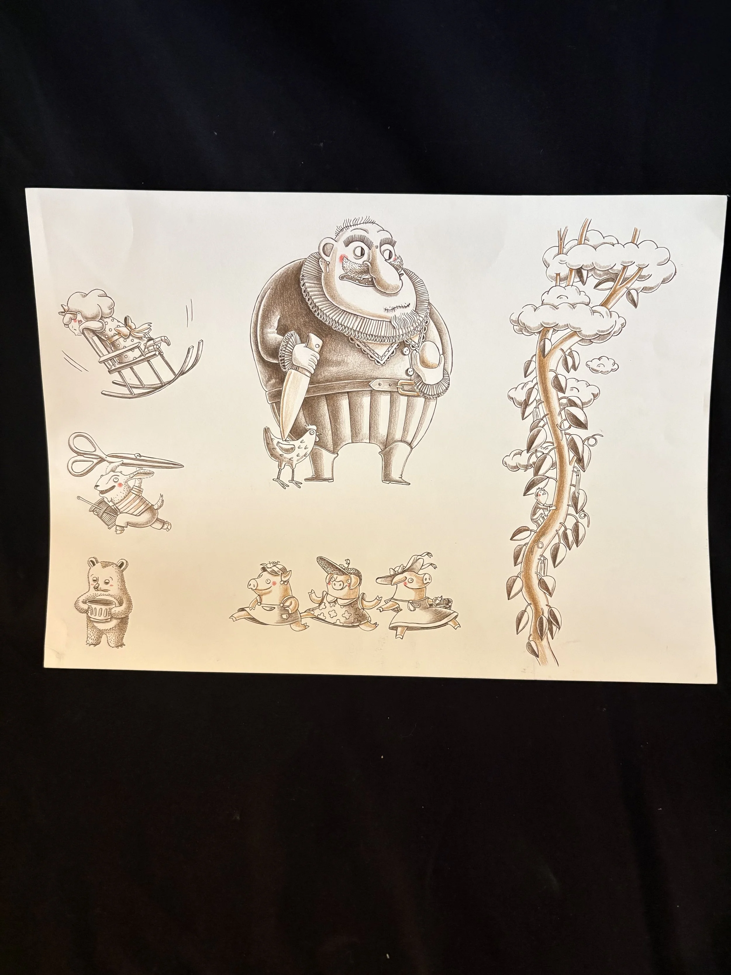 Plusieurs cabochons de contes de fée