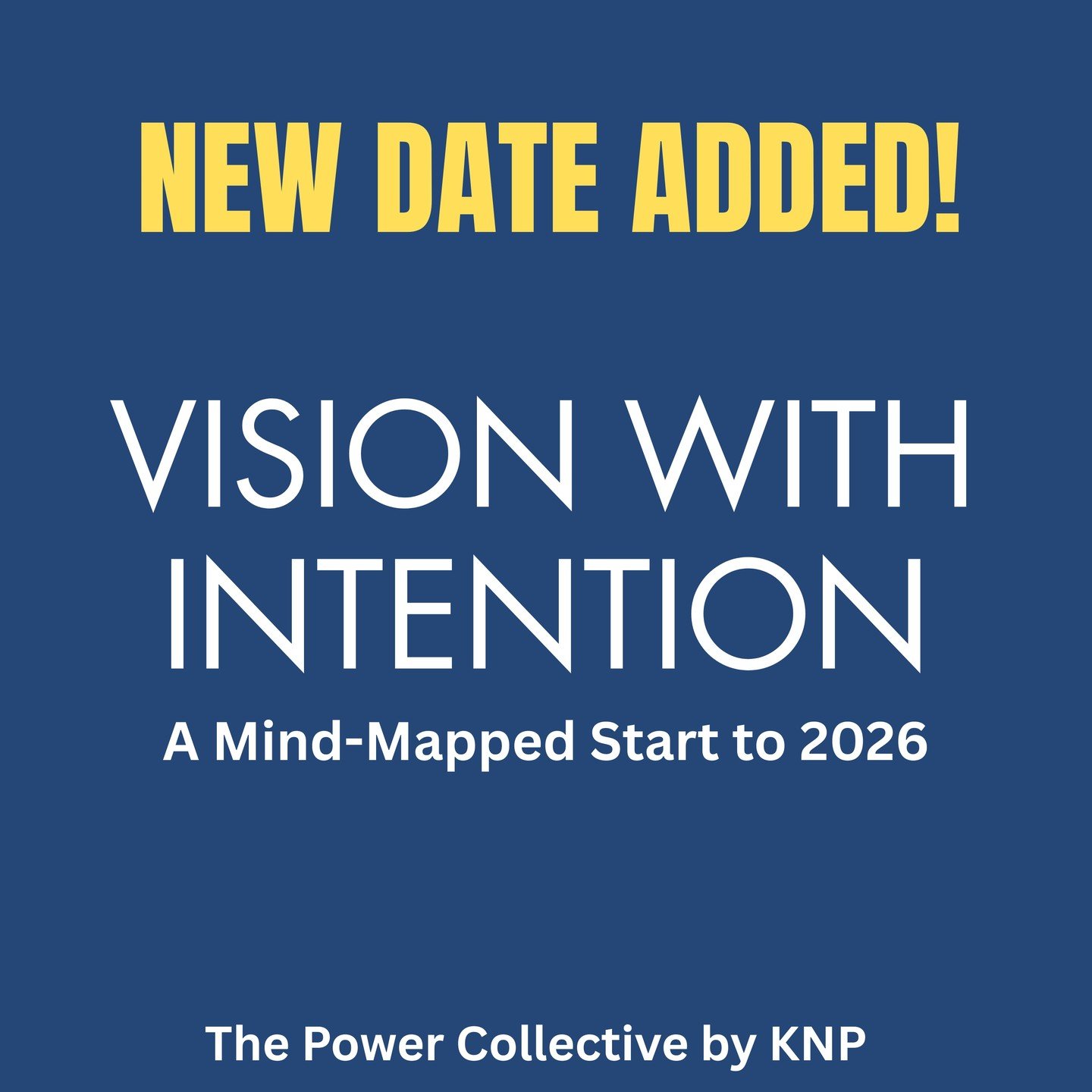 A NEW DATE has been added to the calendar for the Vision with Intention in-person workshop. 8 spots ONLY! Click The Power Collective link in bio for details and save your seat.