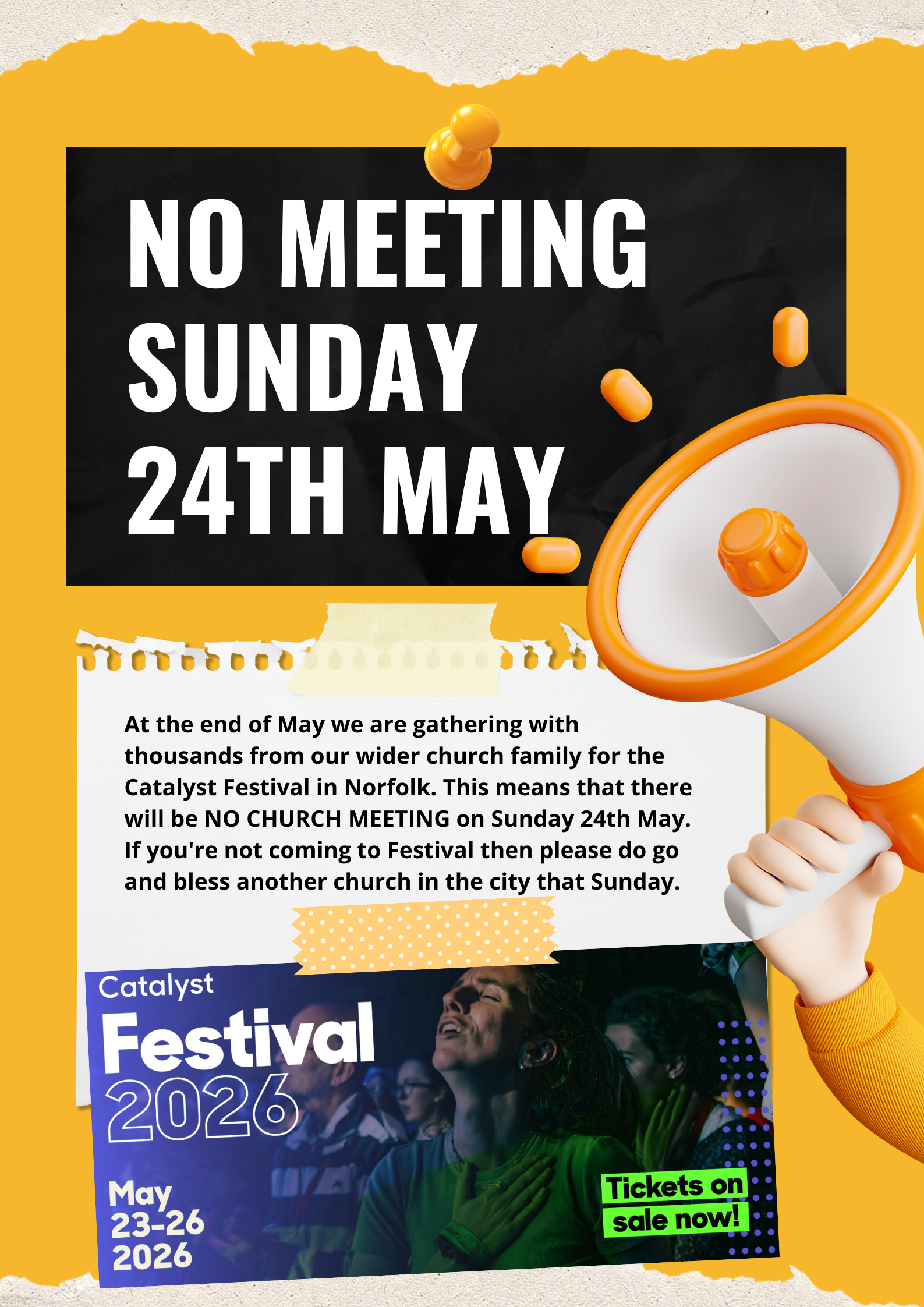 NO MEETING THIS SUNDAY!
