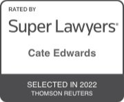 Super Lawyers endorsement badge for Cate Edwards 2022