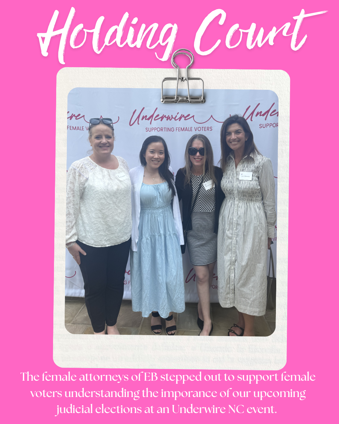 The Female Lawyers of Edwards Beightol Stepped Out To Support Female Voters