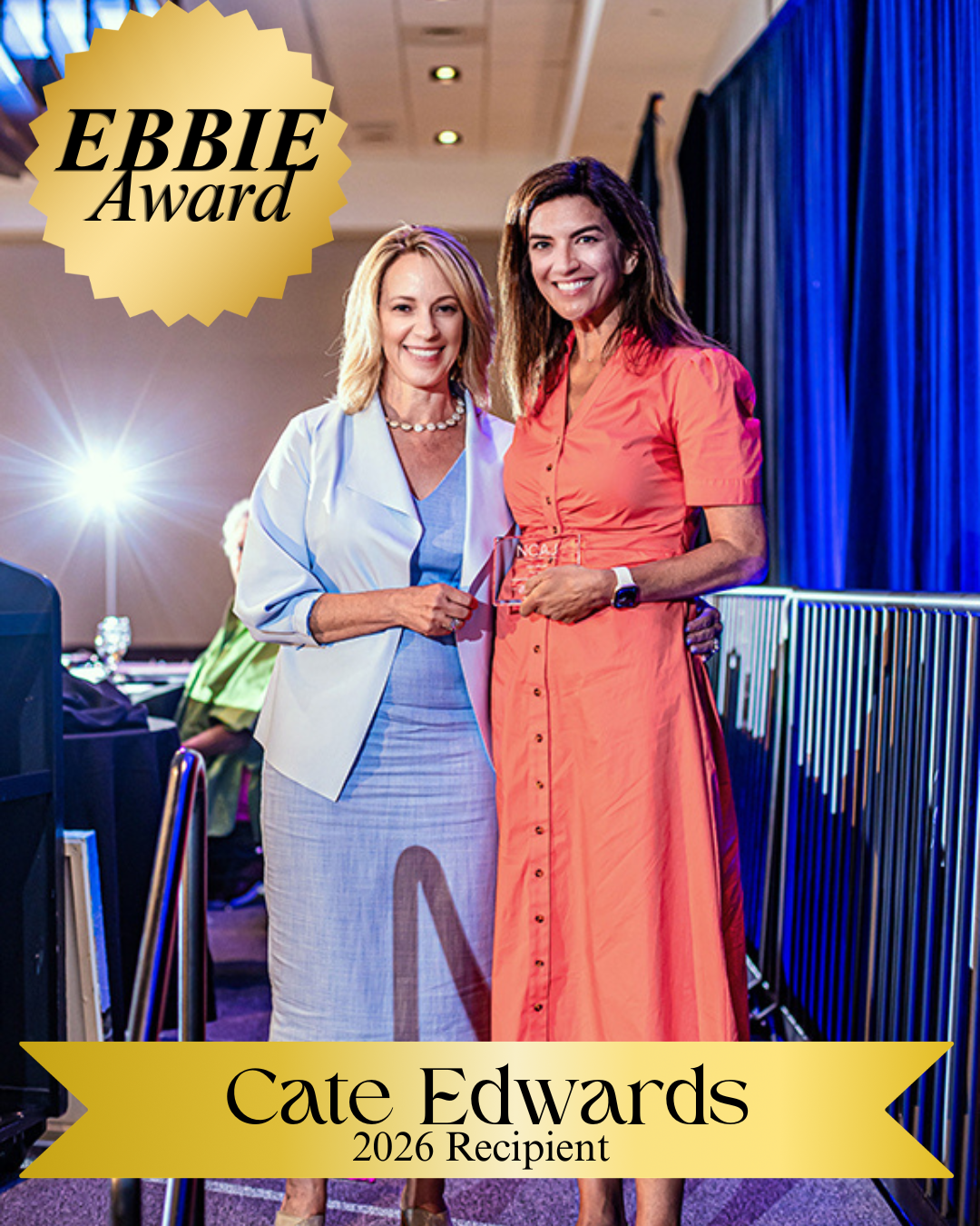 Founding Partner Cate Edwards Awarded the North Carolina Advocates for Justice Ebbie Award