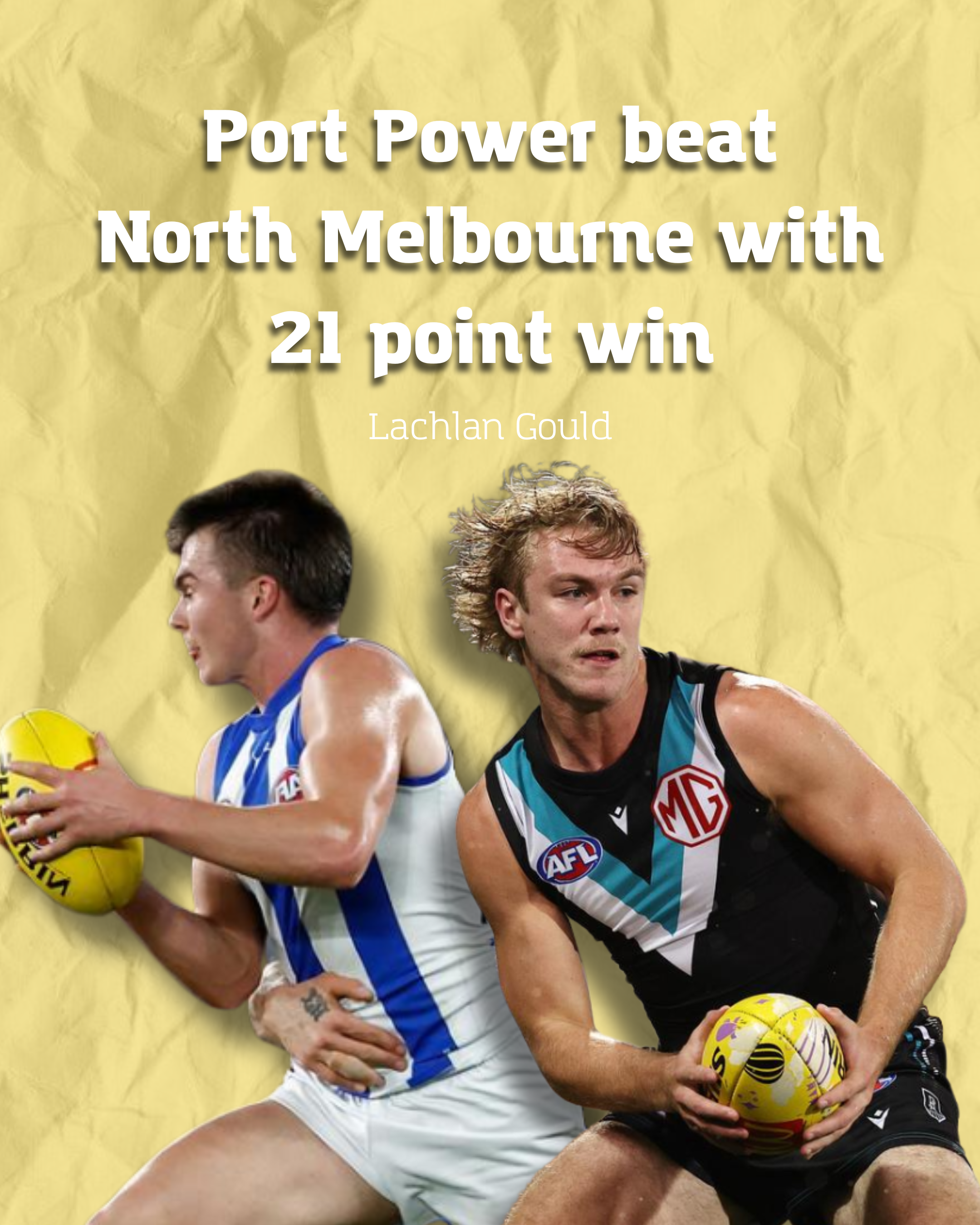 Port Power beat North Melbourne with 21 point win
