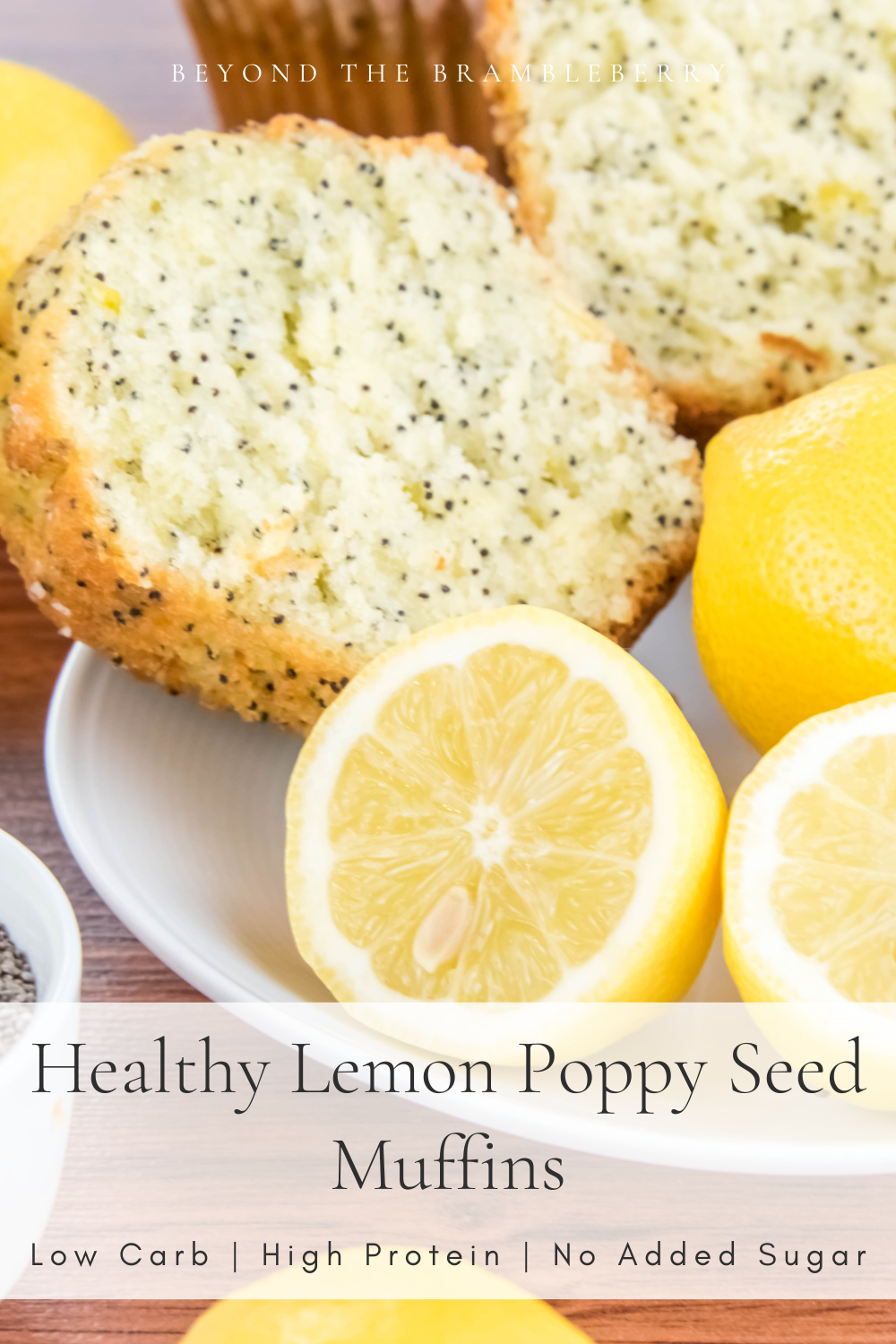 Healthy Lemon Poppy Seed Muffins (Low Carb, High Protein, No Added