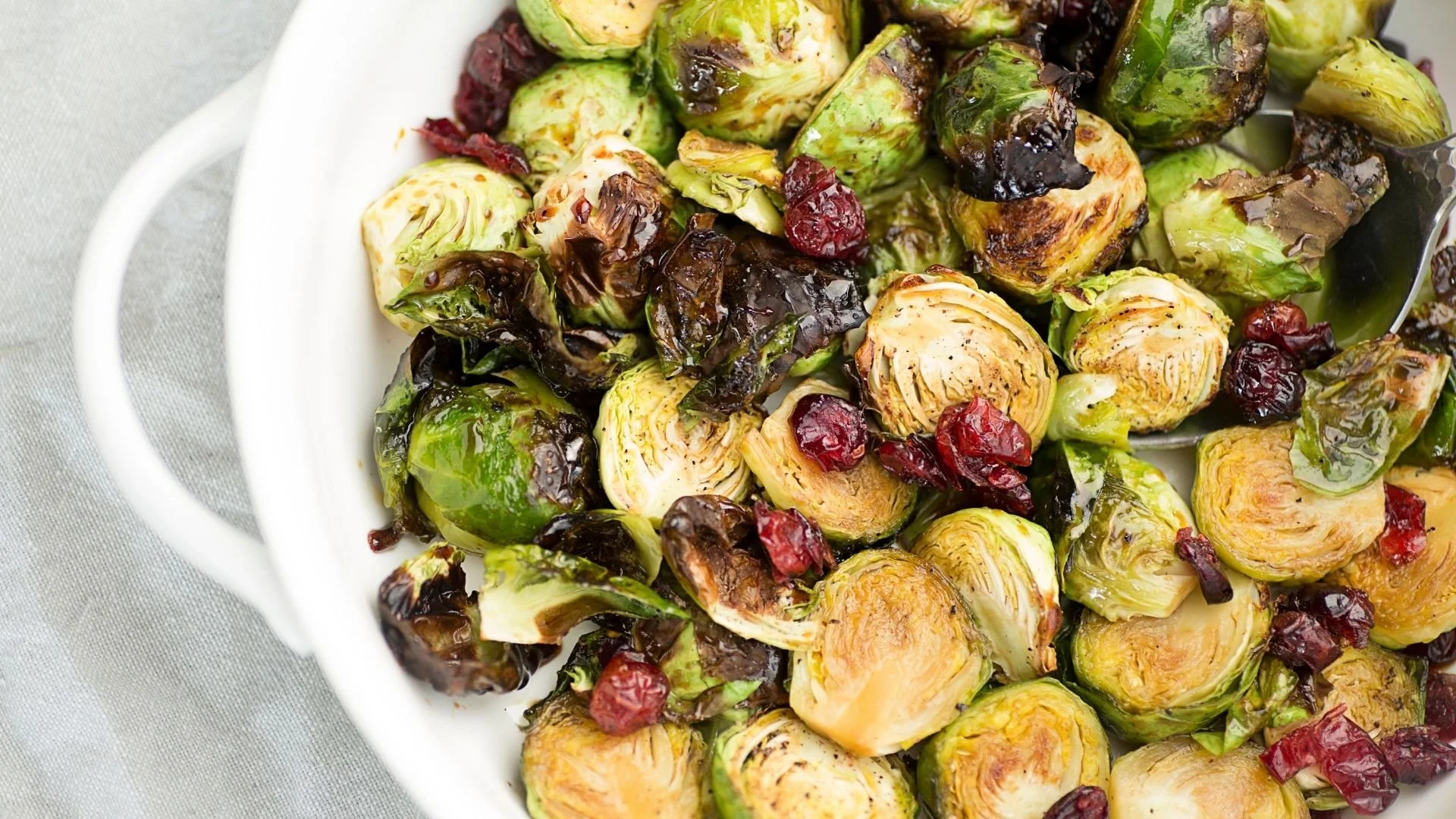 Roasted Brussels Sprouts with Cranberries and Pecans — Beyond the