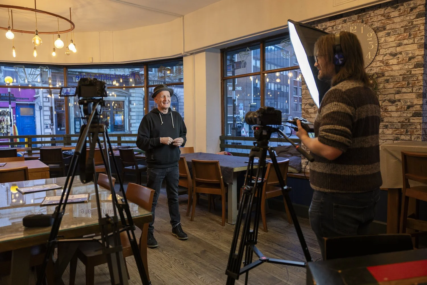 Odinn Filming in Croydon for a Quit Smoking Campaign for the local council.