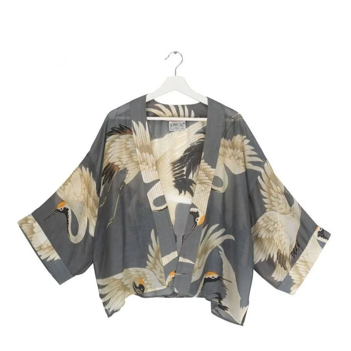 If you’ve ever been to North Oxford you’ll be unsurprised to hear that the nearby Ashmolean does an excellent line in floaty kimonos and dangly earrings. This soft grey number is my favourite  Ashmolean Slate Stork Kimono £50 