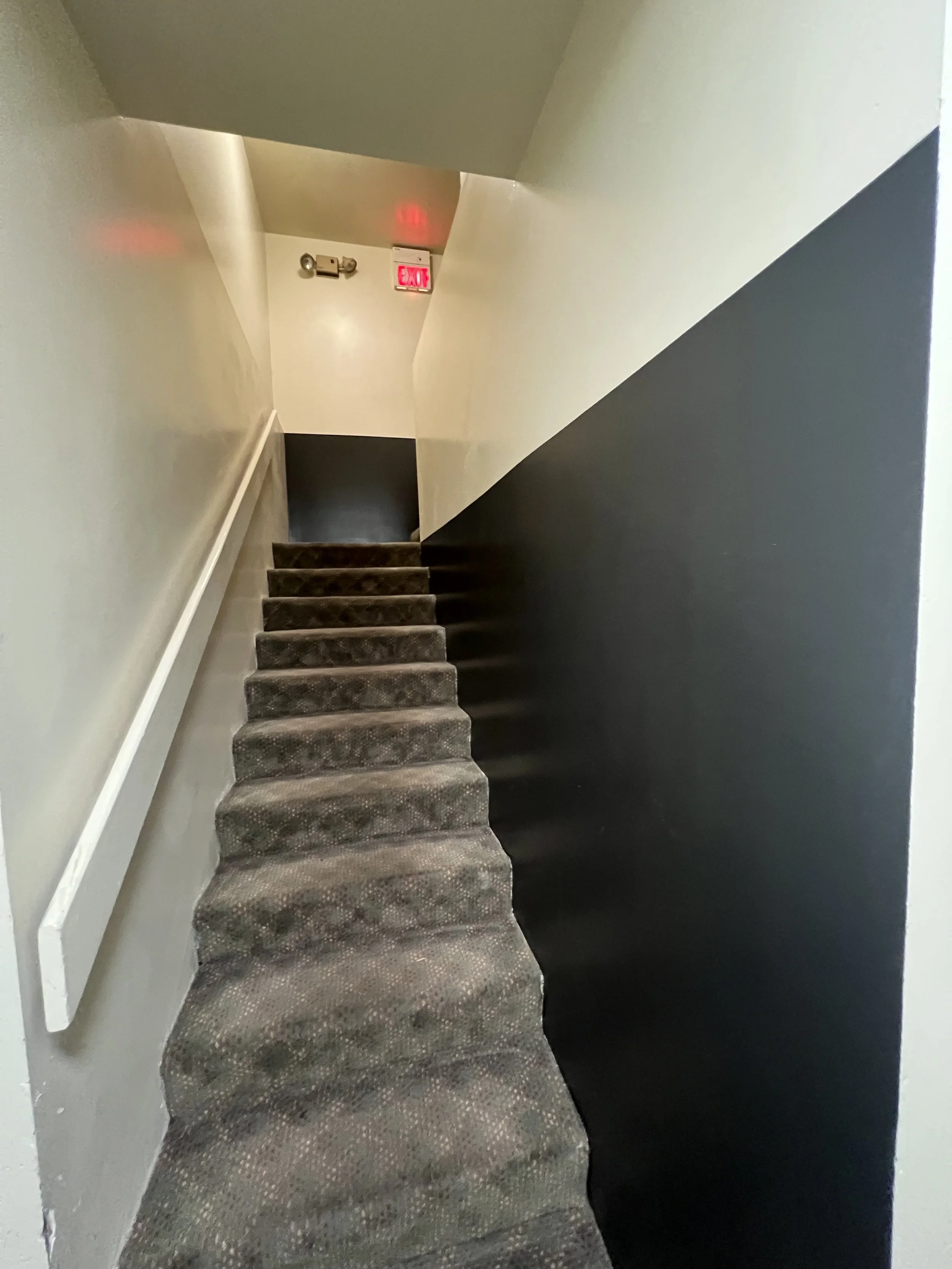back stairway of building