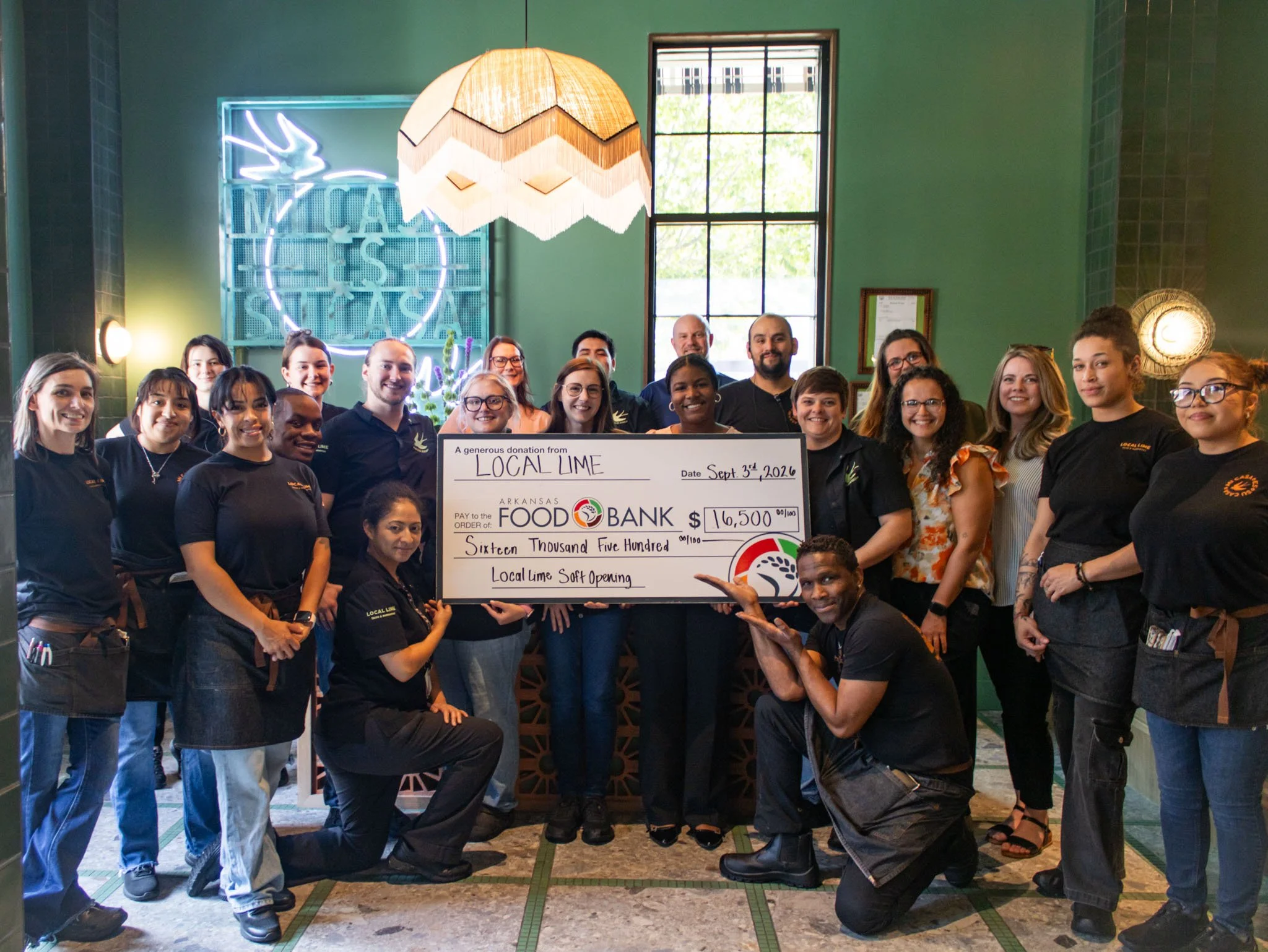 LOCAL LIME TURNS PRE-OPENING DINNERS INTO $16,500 FOR ARKANSAS FOODBANK