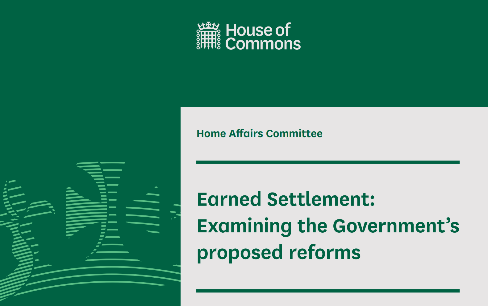 UK Home Affairs Committee's report on the Government's proposed Earned Settlement reforms, Highlights 