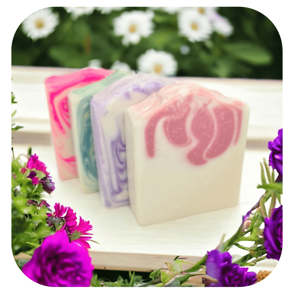 Floral handmade soap selection in Bloom Box gift set from Western Australia