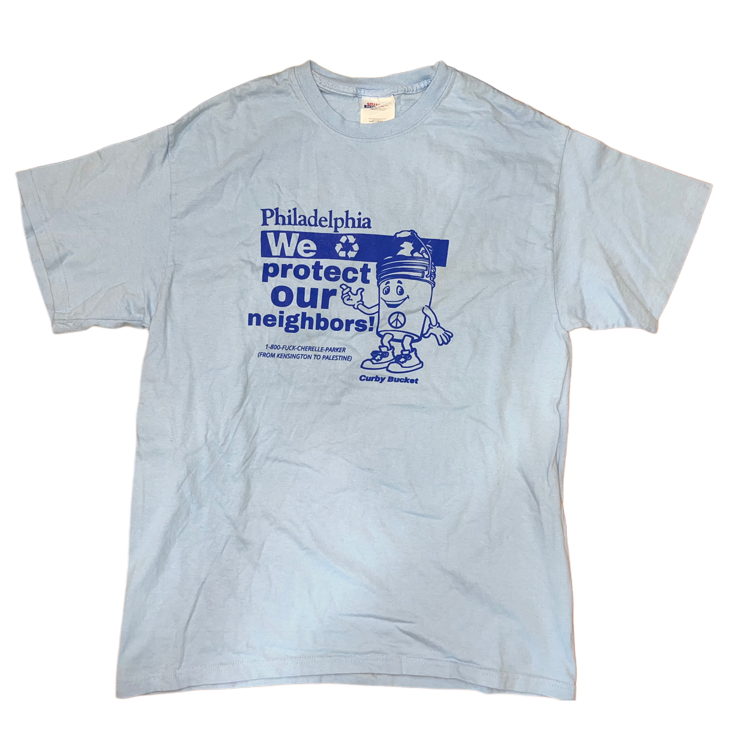 L light blue curby bucket tee