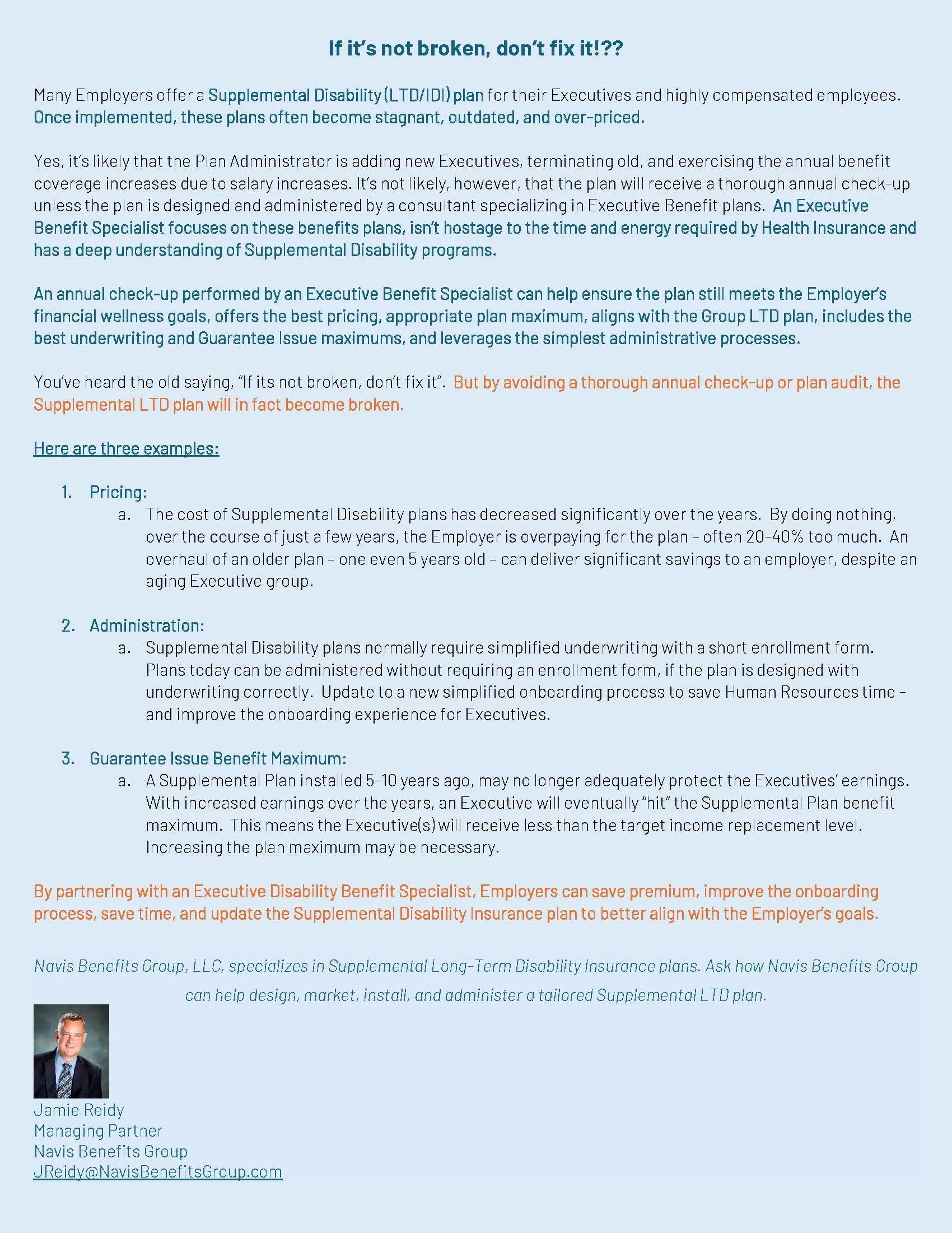 If it’s not broken, don’t fix it!??