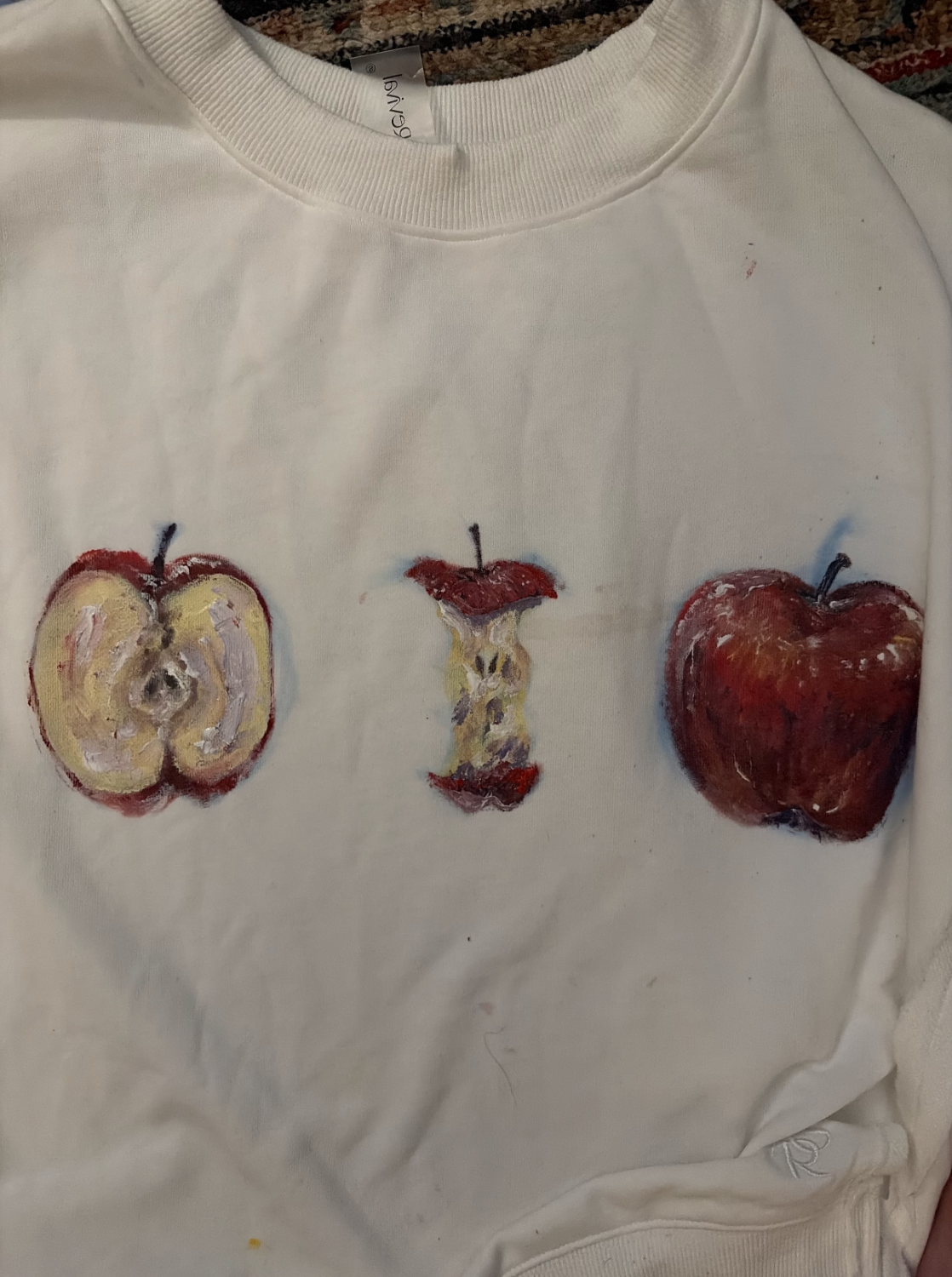 Triple Apple Print Sweatshirt