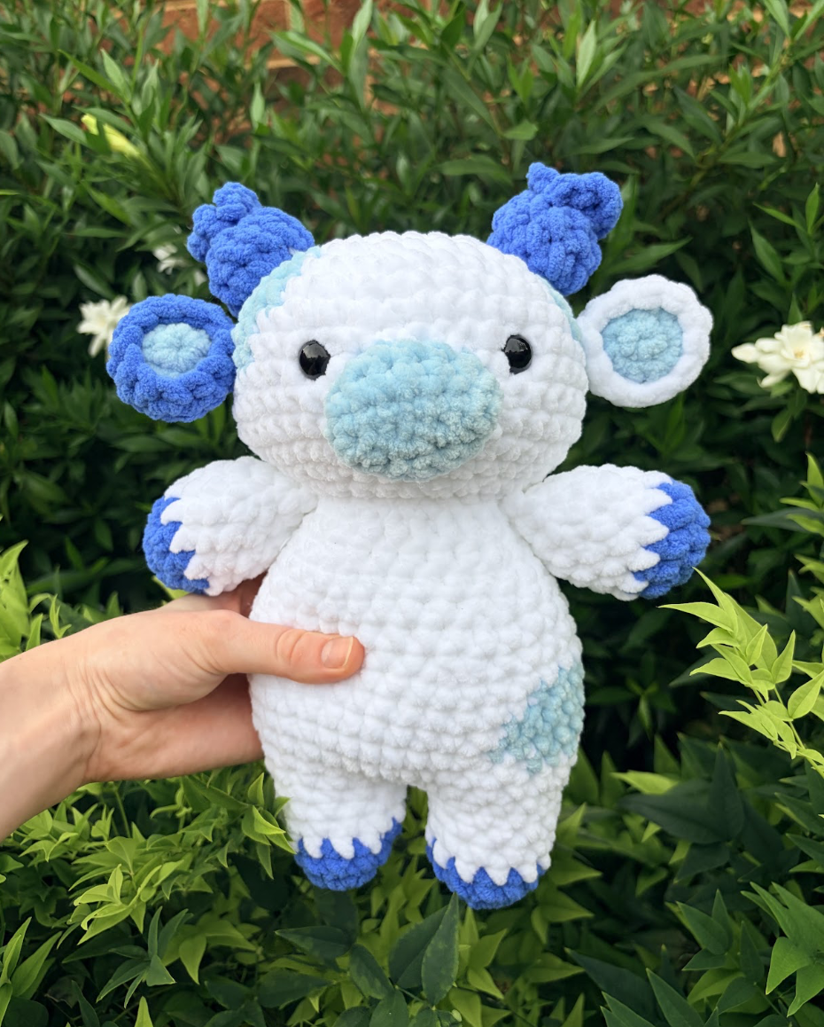 Crochet Blueberry Cow